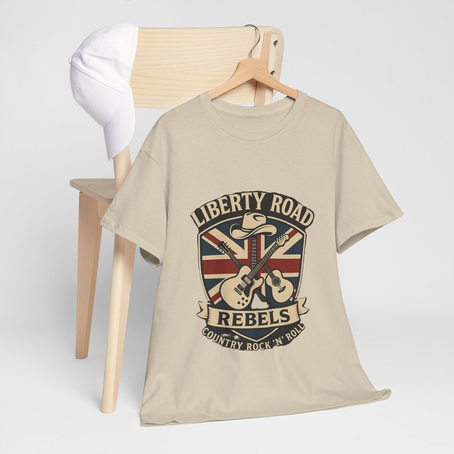 Liberty Road Rebels Britannia Rock 'n' Roll Rebels Tee Unisex Heavy Cotton T-Shirt