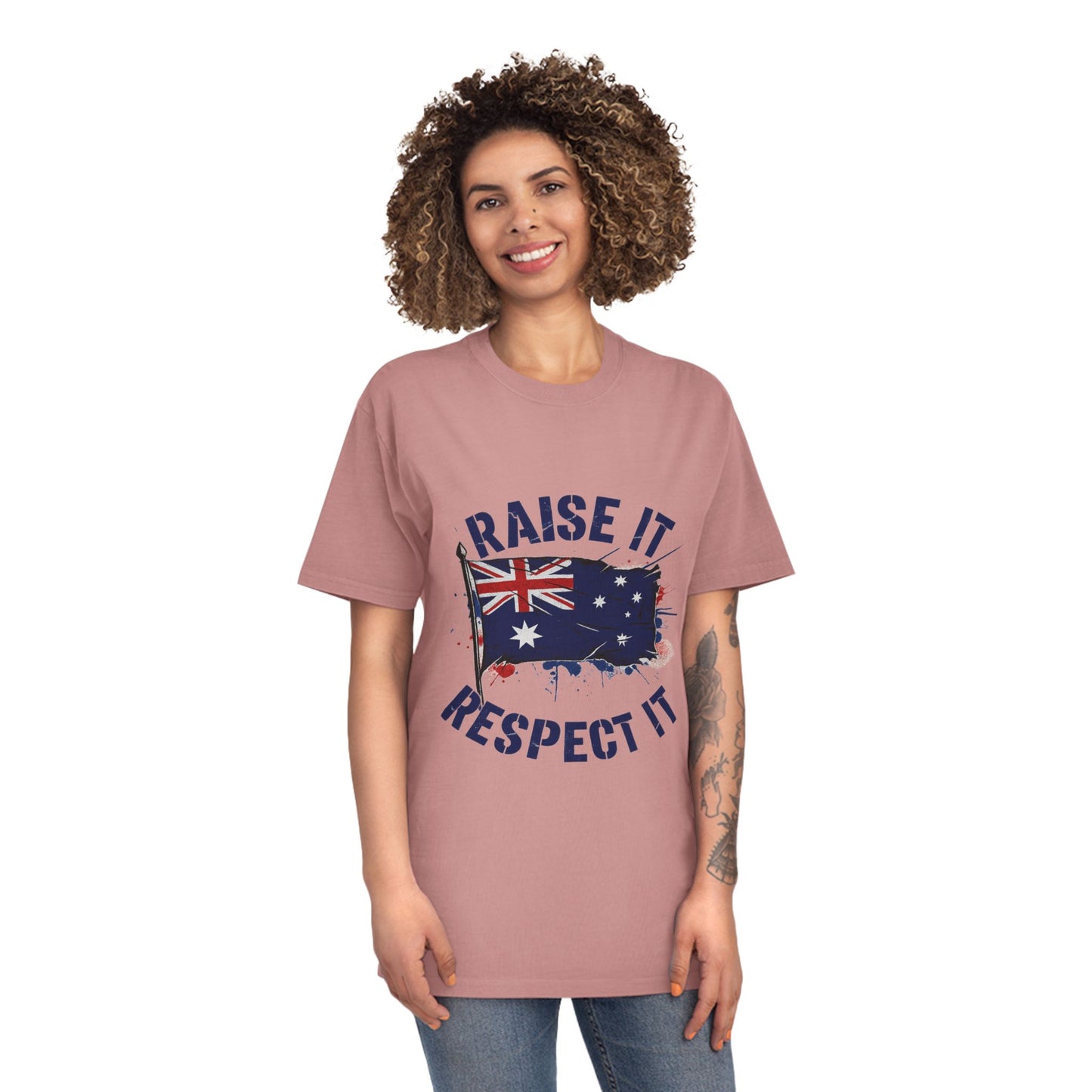 Raise It Respect It Australian Pride Unisex Faded T-Shirt