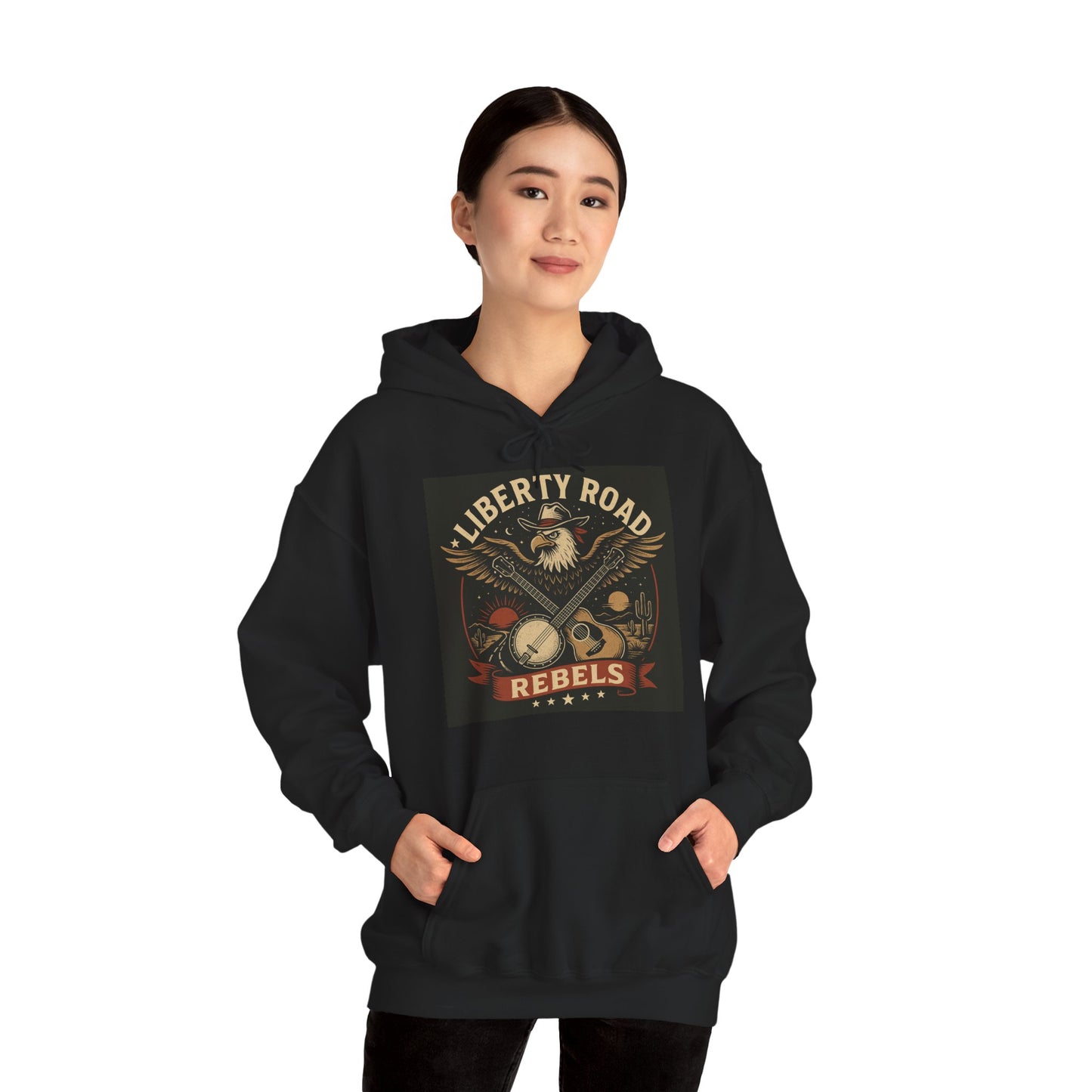 Liberty Road Rebels Vintage Americana Style Sweatshirt Unisex Hoodie