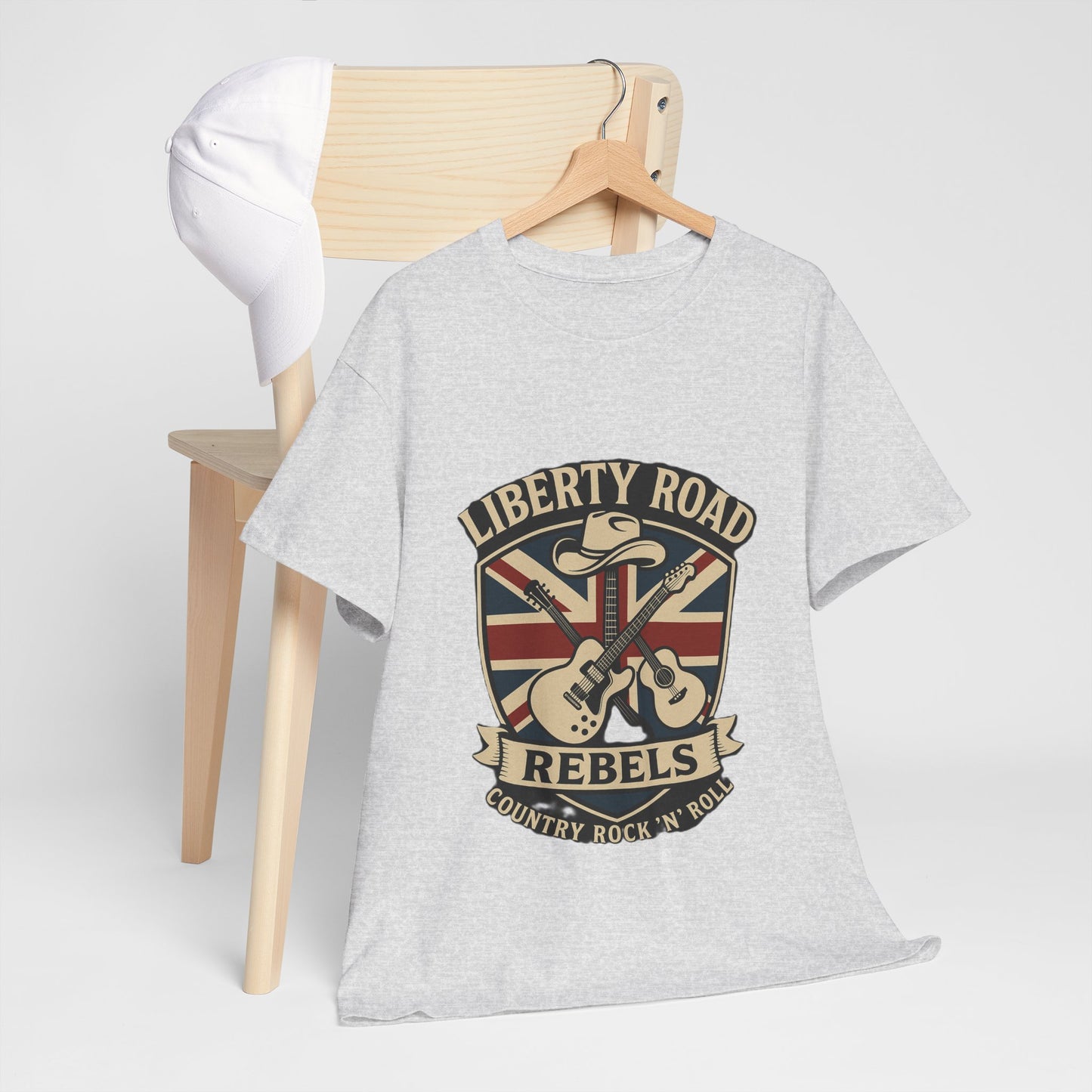 Liberty Road Rebels Britannia Rock 'n' Roll Rebels Tee Unisex Heavy Cotton T-Shirt