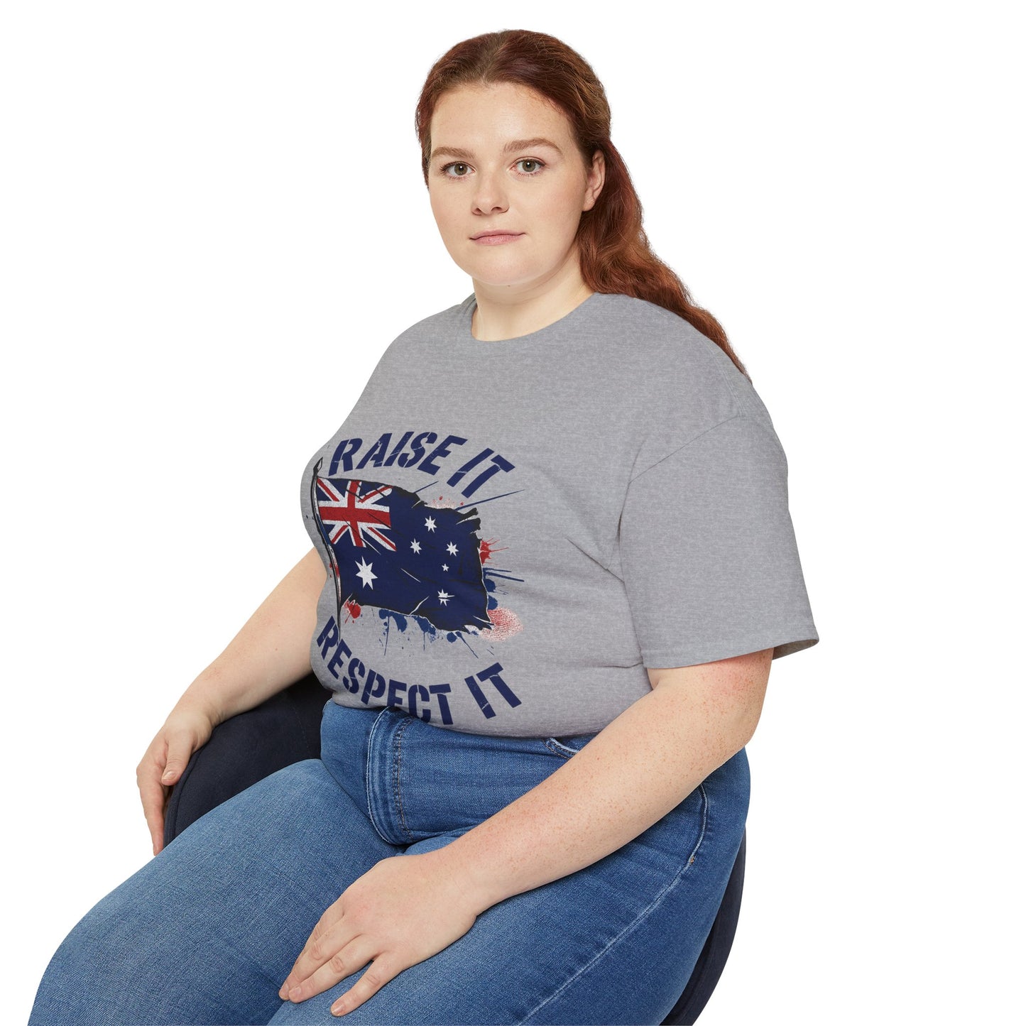 Raise It Respect It Australia Flag Tribute Unisex Tee T-Shirt