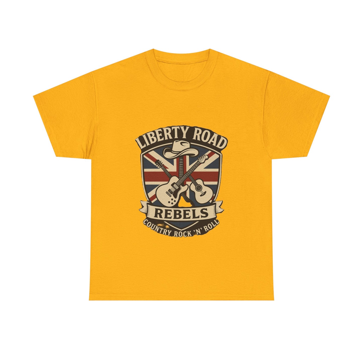 Liberty Road Rebels Britannia Rock 'n' Roll Rebels Tee Unisex Heavy Cotton T-Shirt