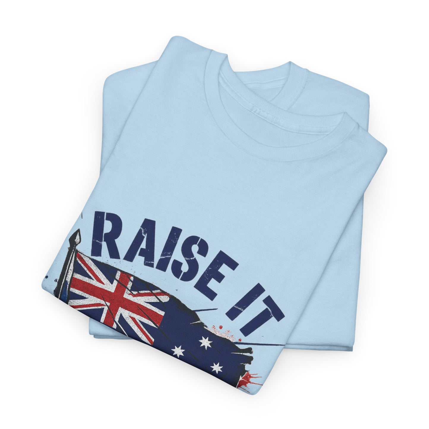 Raise It Respect It Australia Flag Unisex Graphic Tee Cotton T-Shirt