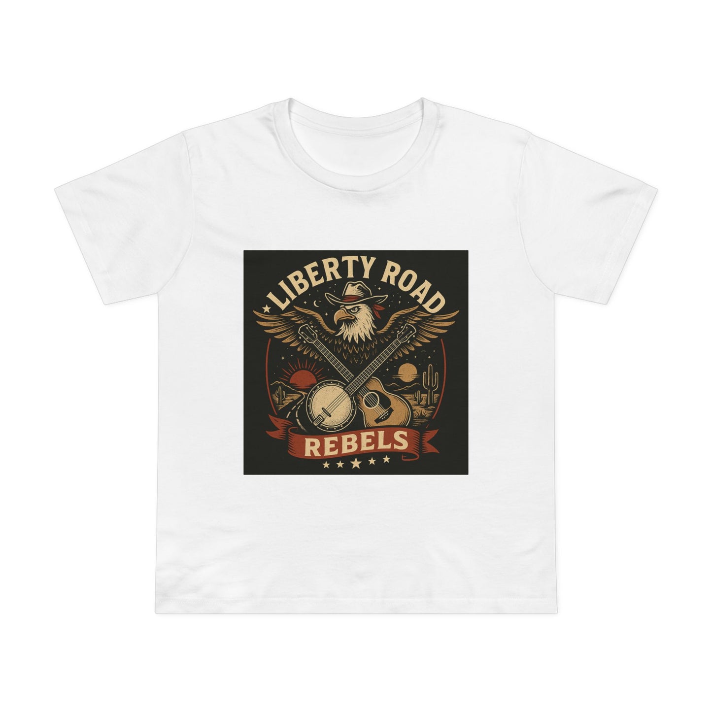 Liberty Road Rebels Vintage Americana Style Women's T-Shirt Tee