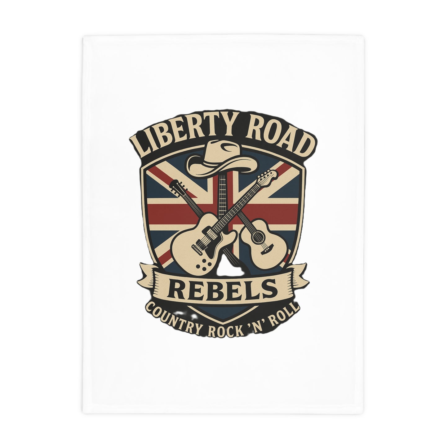Liberty Road Rebels Britannia Rock 'n' Roll Plush Fleece Throw Blanket