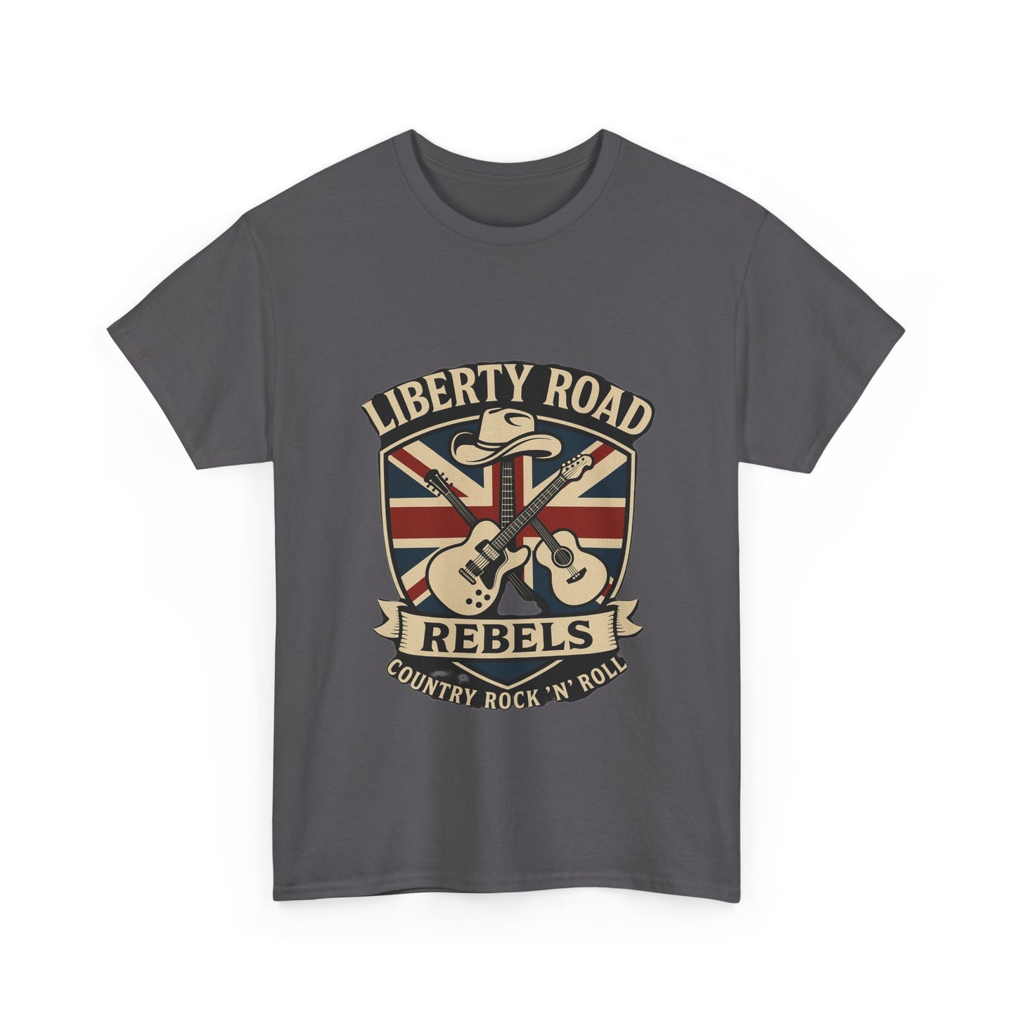 Liberty Road Rebels Britannia Rock 'n' Roll Rebels Tee Unisex Heavy Cotton T-Shirt