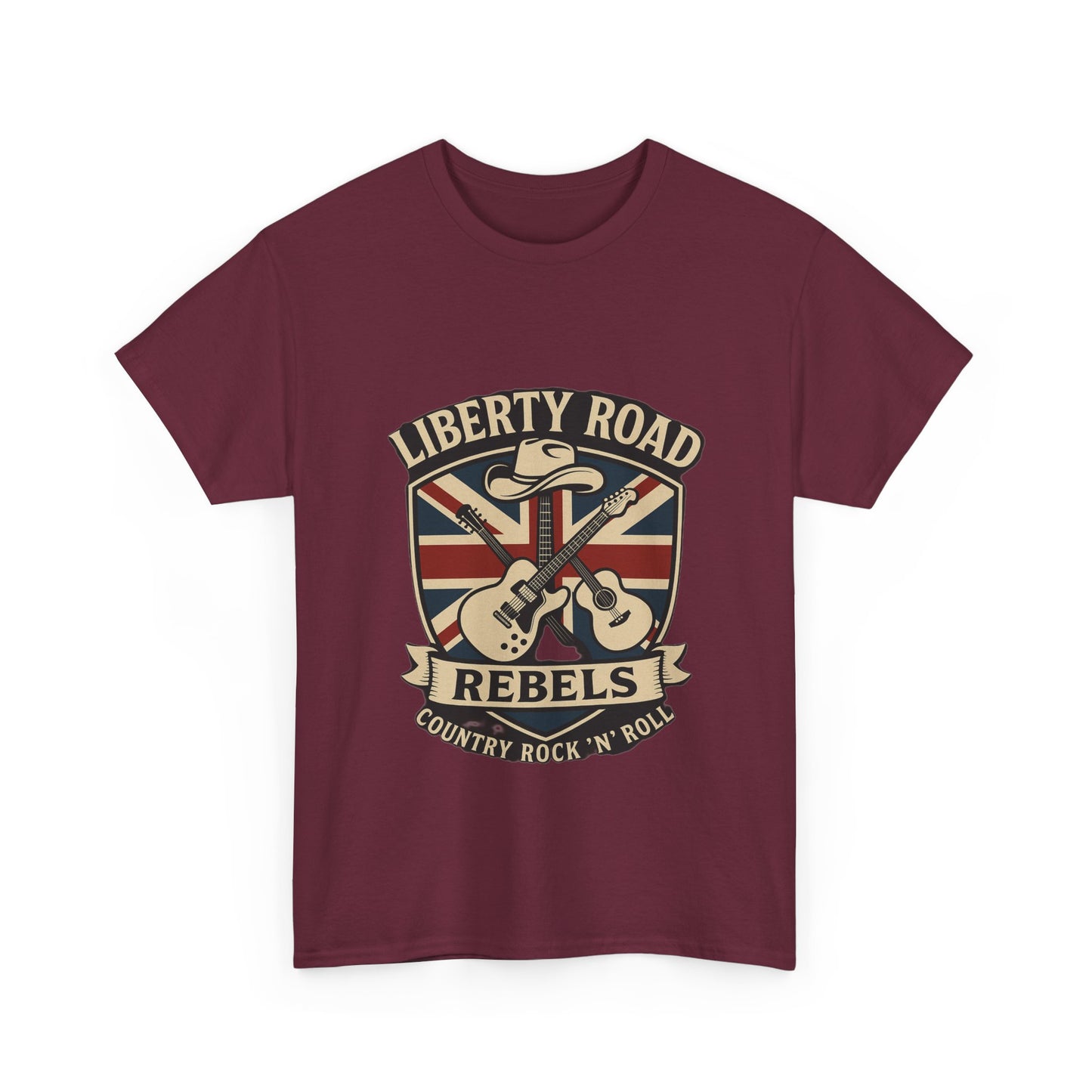 Liberty Road Rebels Britannia Rock 'n' Roll Rebels Tee Unisex Heavy Cotton T-Shirt
