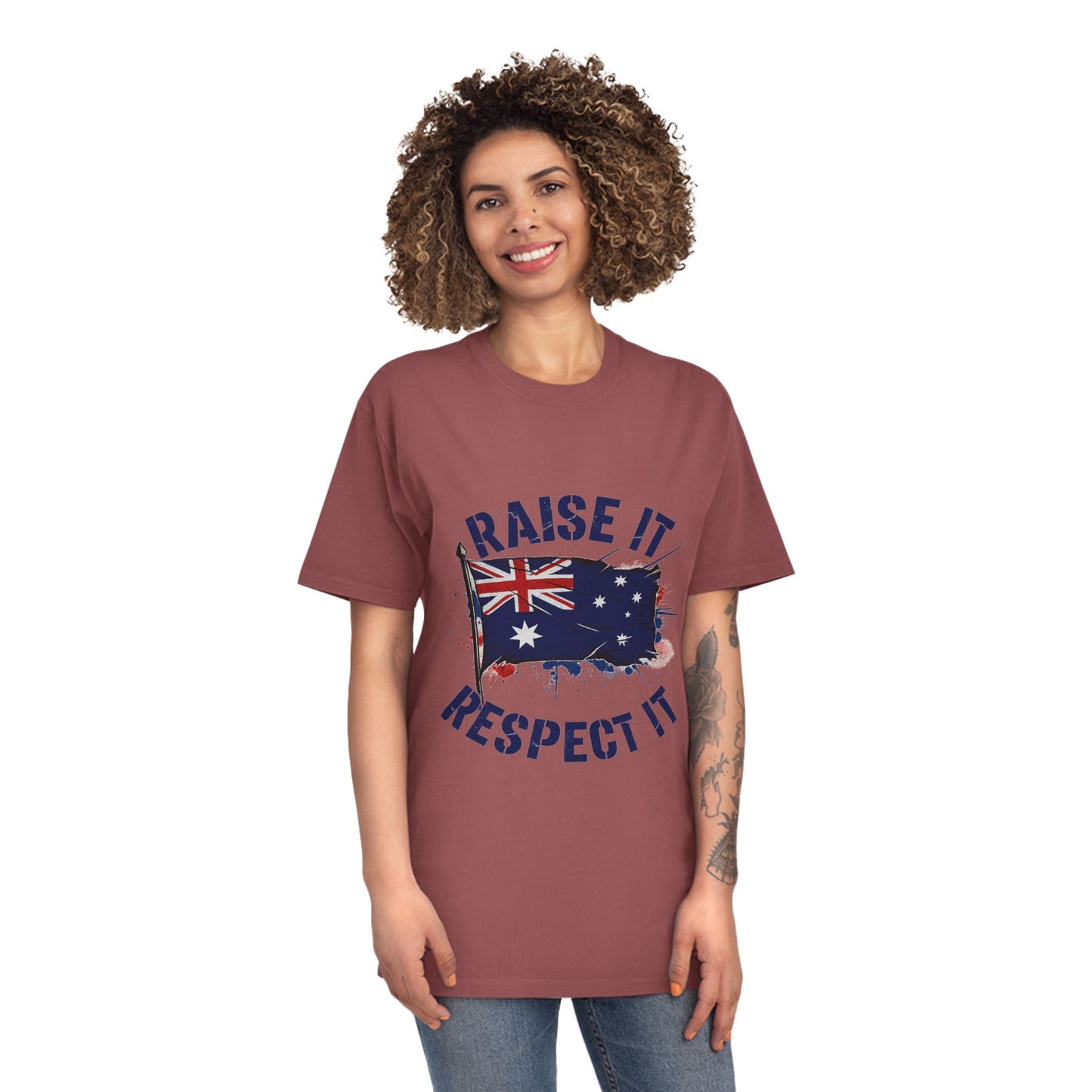Raise It Respect It Australian Pride Unisex Faded T-Shirt