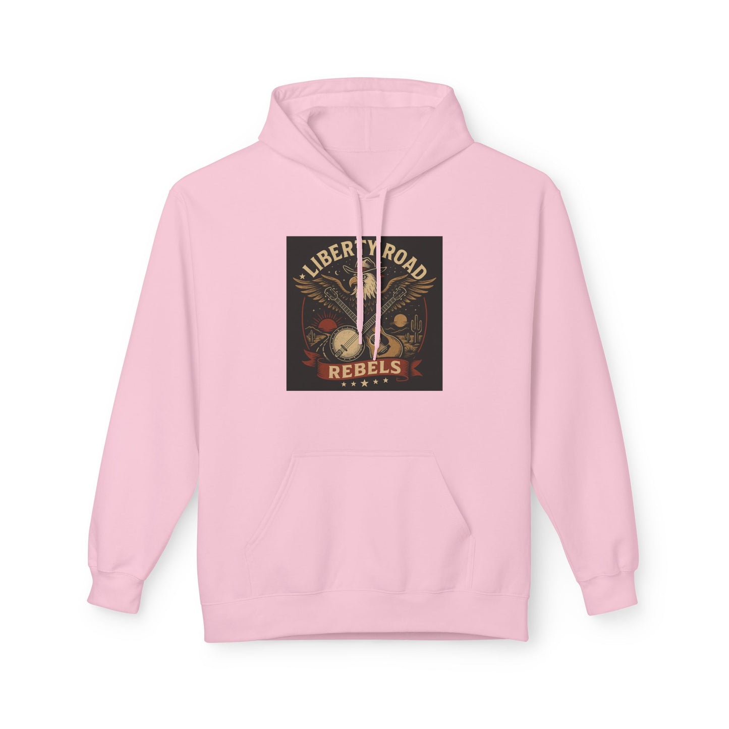 Liberty Road Rebels Vintage Americana Style Soft Fleece Hoodie