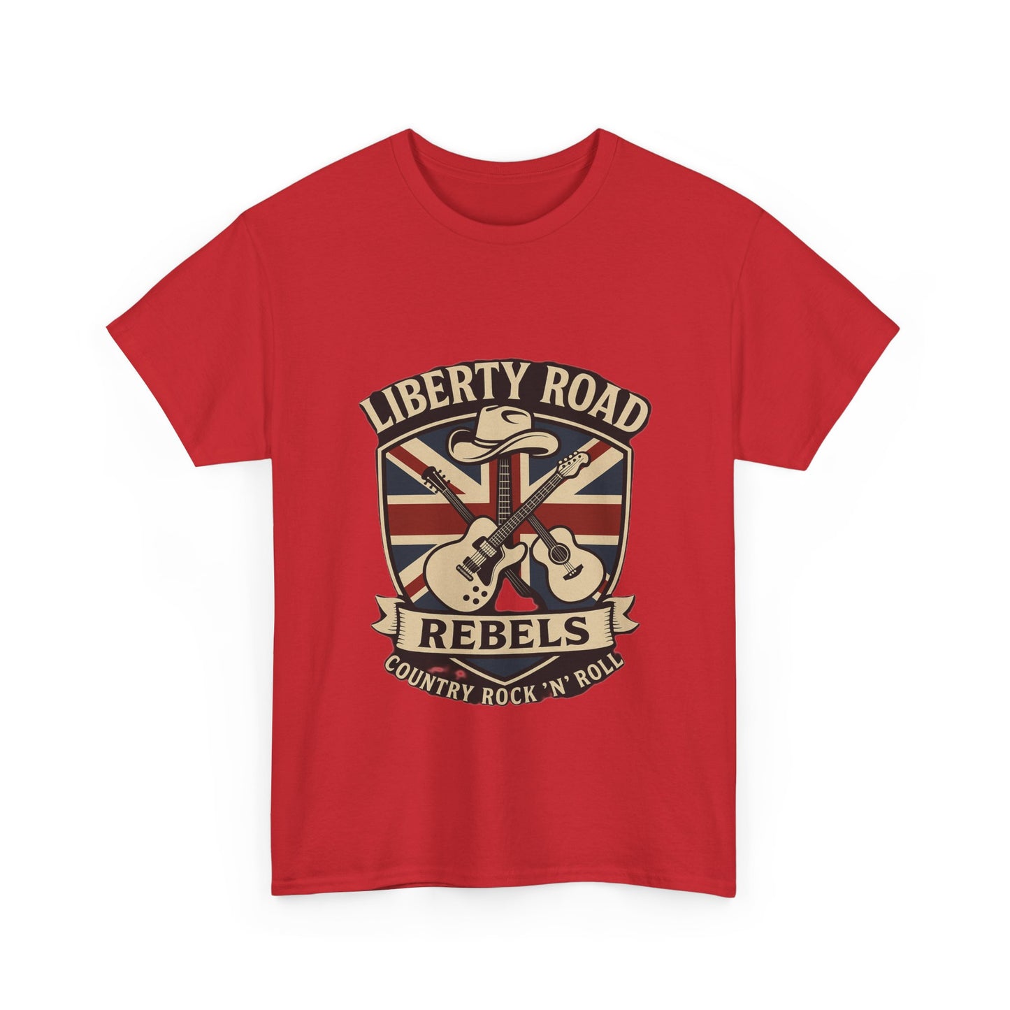 Liberty Road Rebels Britannia Rock 'n' Roll Rebels Tee Unisex Heavy Cotton T-Shirt