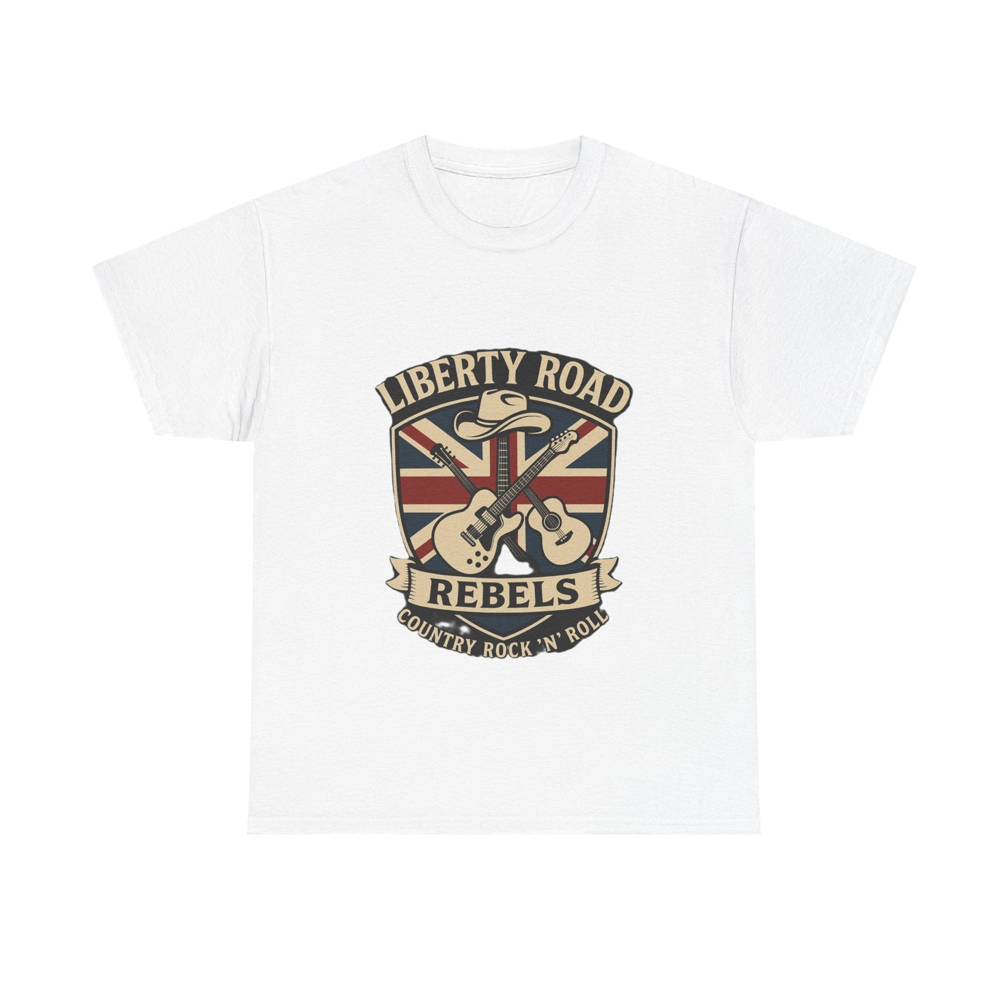 Liberty Road Rebels Britannia Rock 'n' Roll Rebels Tee Unisex Heavy Cotton T-Shirt