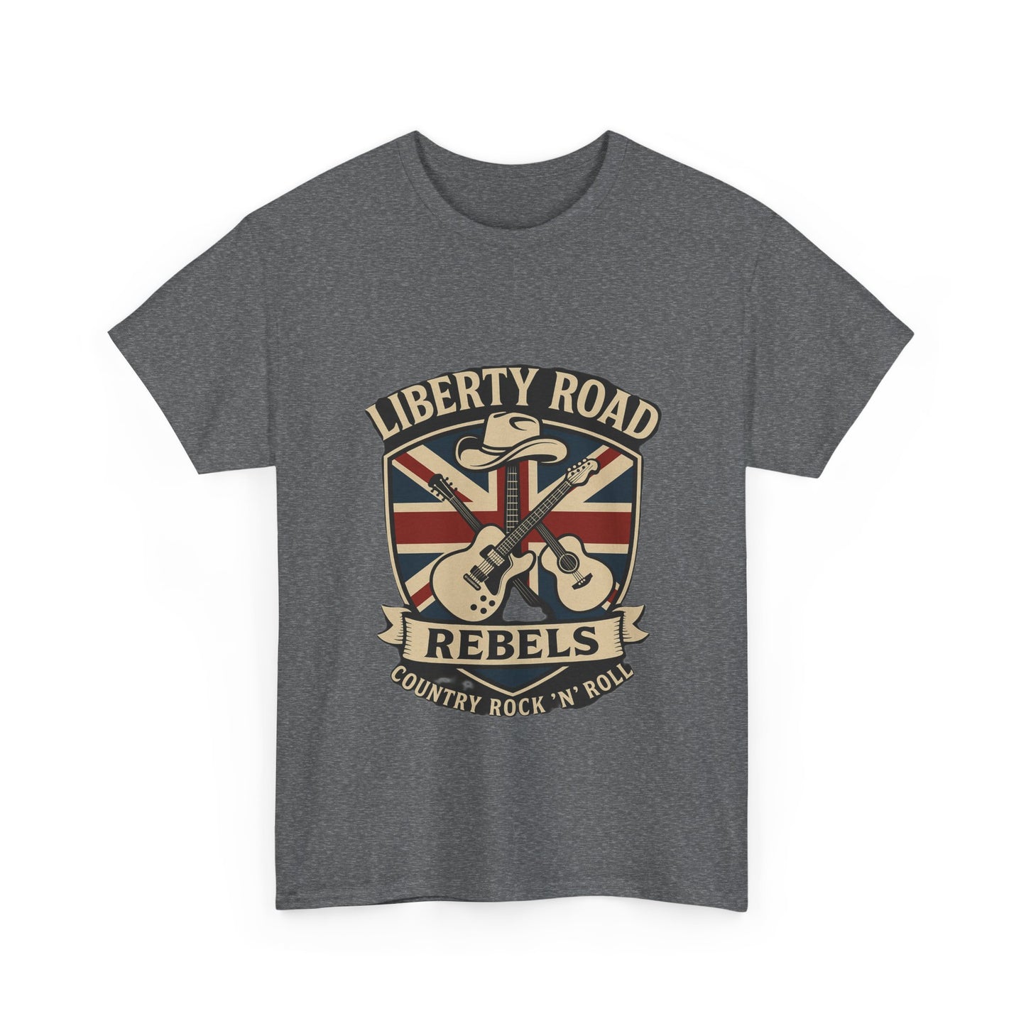 Liberty Road Rebels Britannia Rock 'n' Roll Rebels Tee Unisex Heavy Cotton T-Shirt