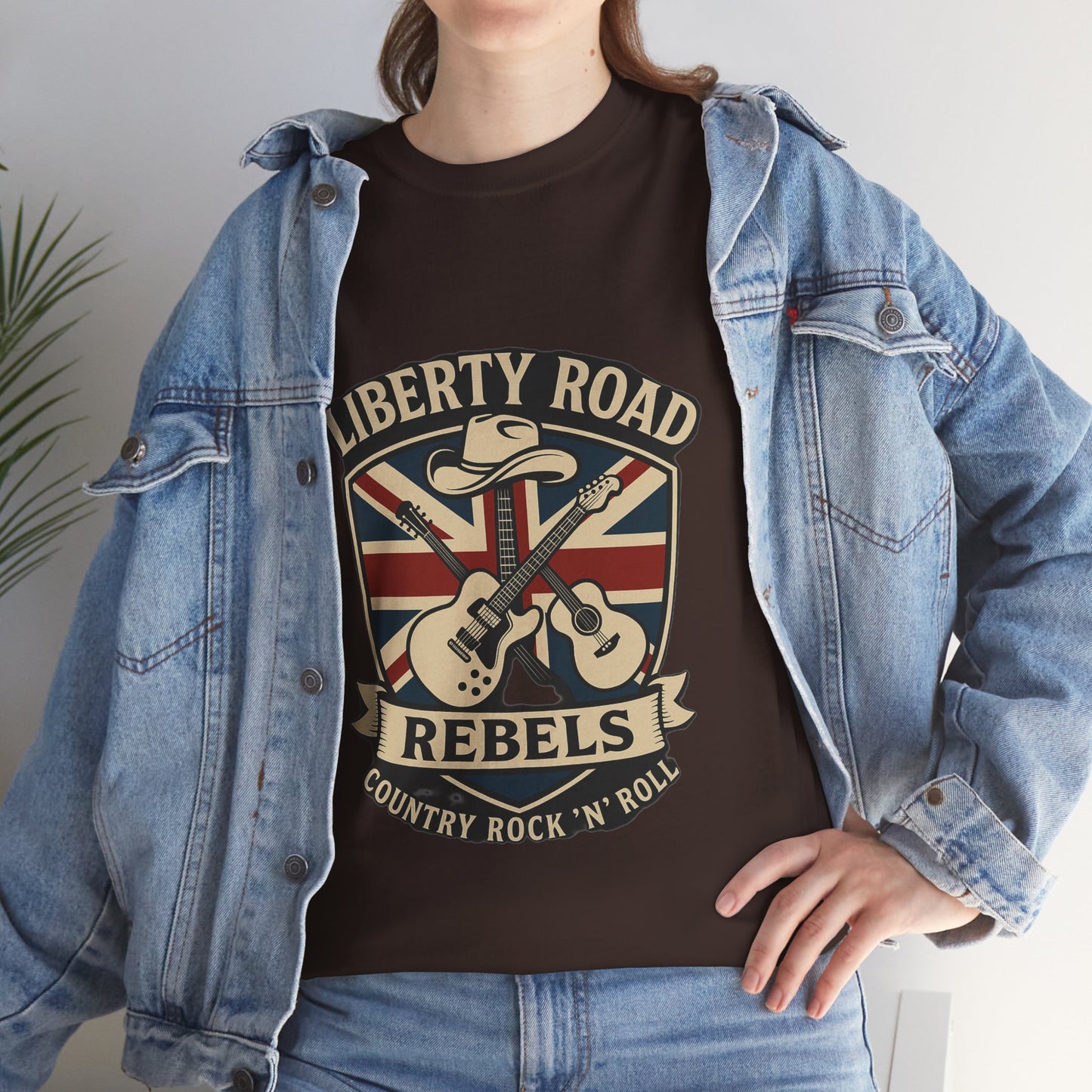 Liberty Road Rebels Britannia Rock 'n' Roll Rebels Tee Unisex Heavy Cotton T-Shirt