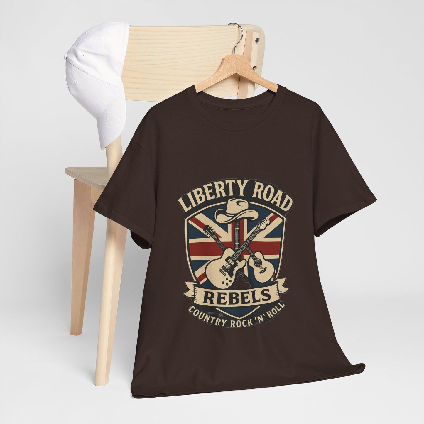 Liberty Road Rebels Britannia Rock 'n' Roll Rebels Tee Unisex Heavy Cotton T-Shirt
