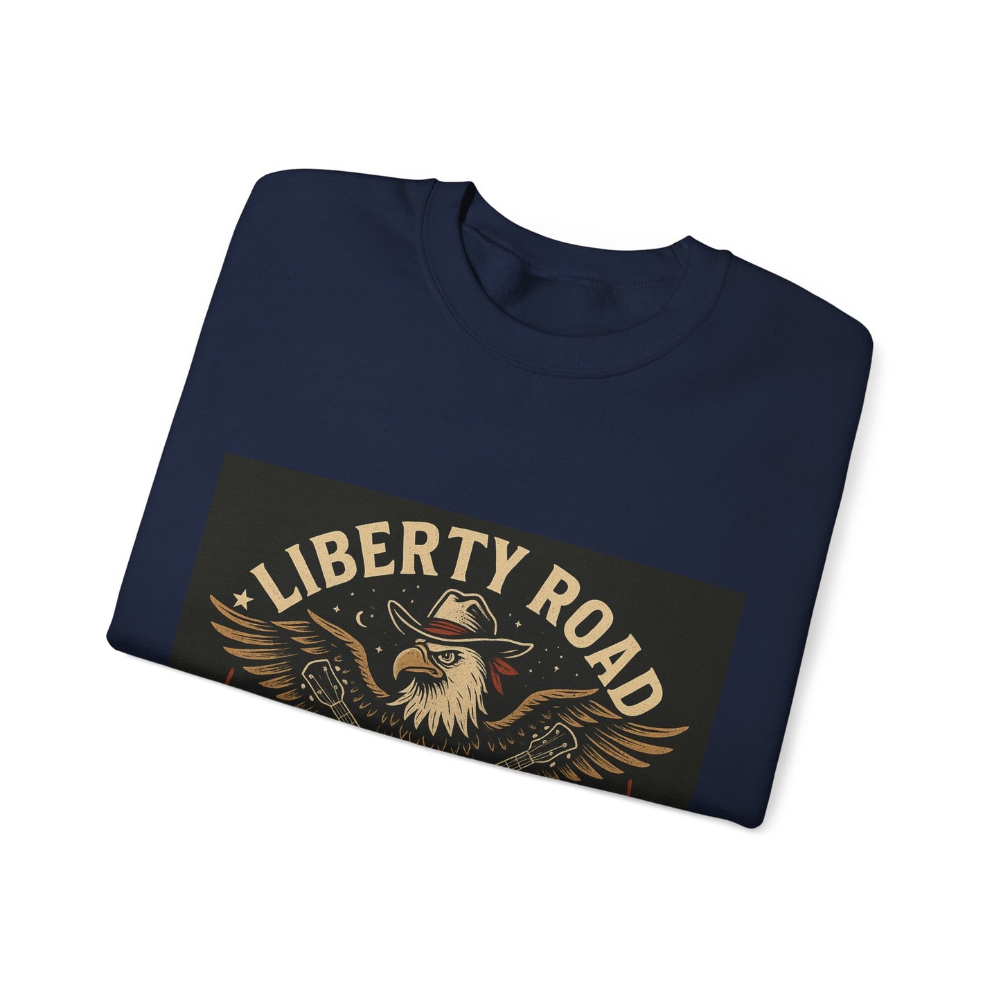 Liberty Road Rebels Vintage Americana Style Crewneck Sweatshirt