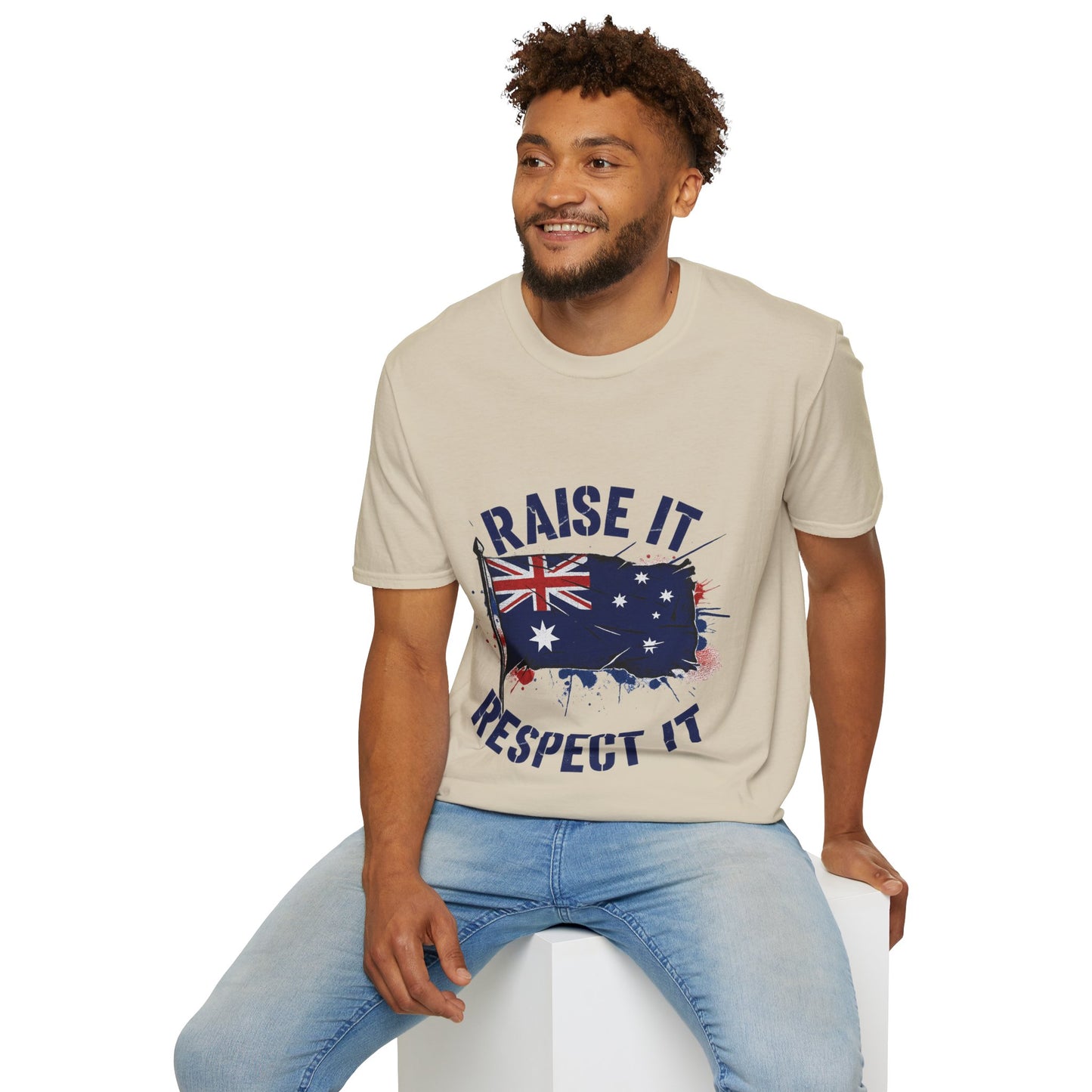 Raise It Respect It Australia Flag Unisex T-Shirt Tee