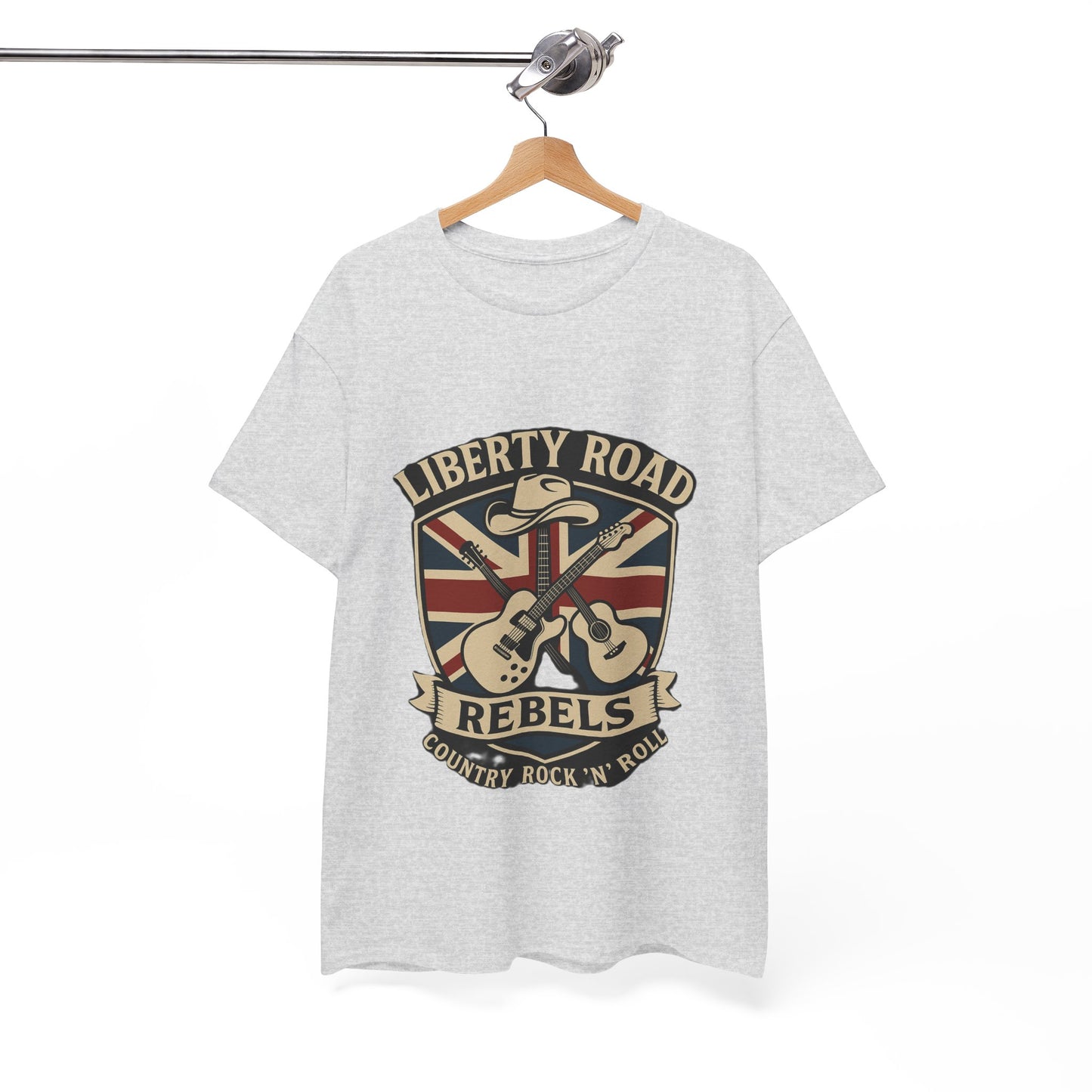 Liberty Road Rebels Britannia Rock 'n' Roll Rebels Tee Unisex Heavy Cotton T-Shirt