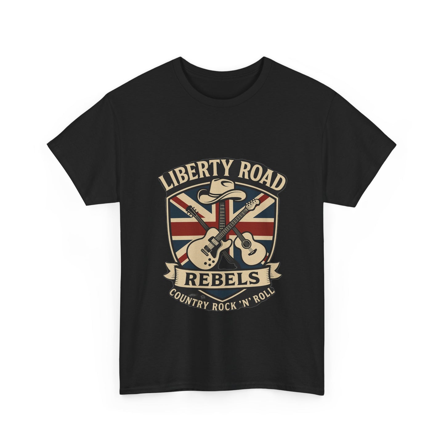 Liberty Road Rebels Britannia Rock 'n' Roll Rebels Tee Unisex Heavy Cotton T-Shirt