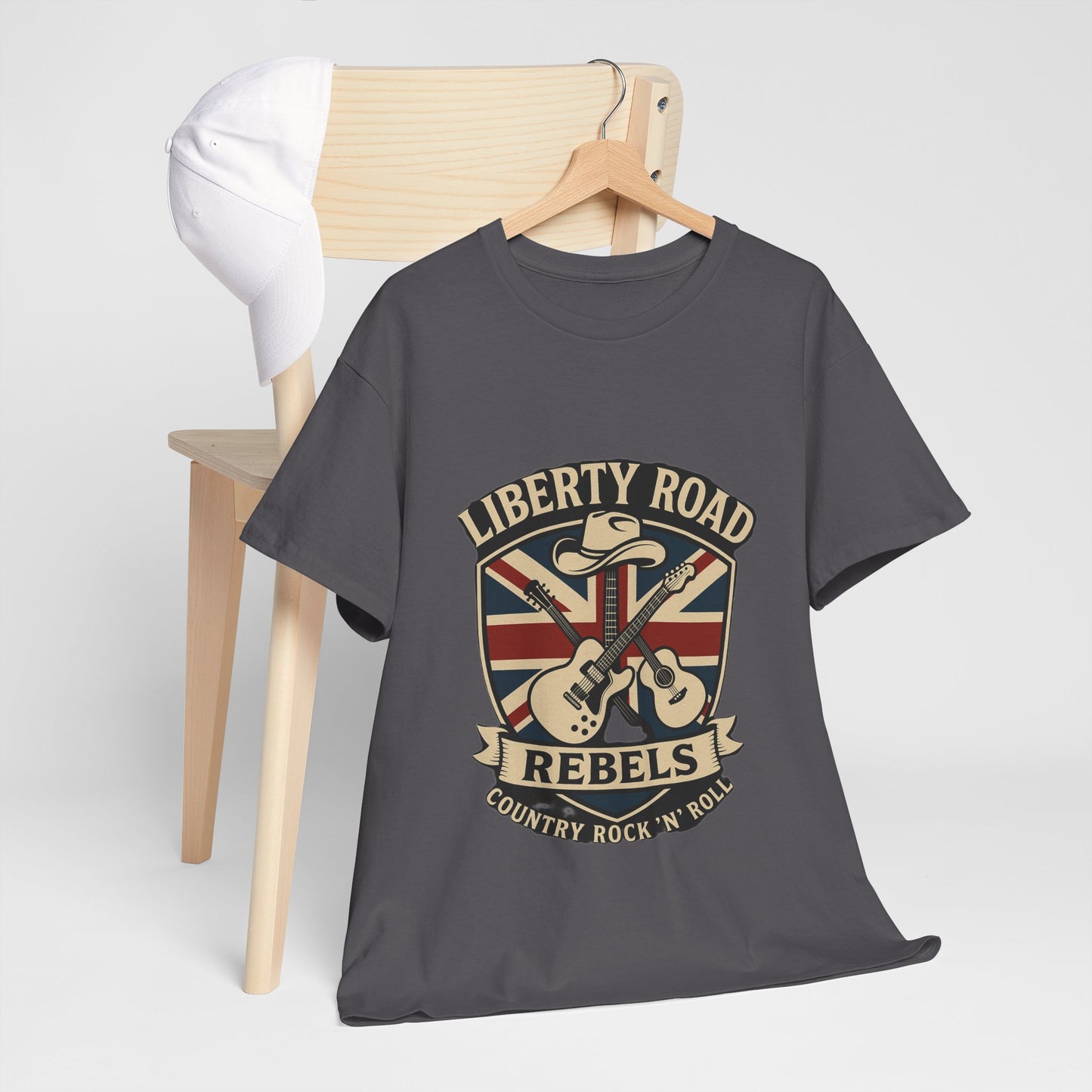 Liberty Road Rebels Britannia Rock 'n' Roll Rebels Tee Unisex Heavy Cotton T-Shirt