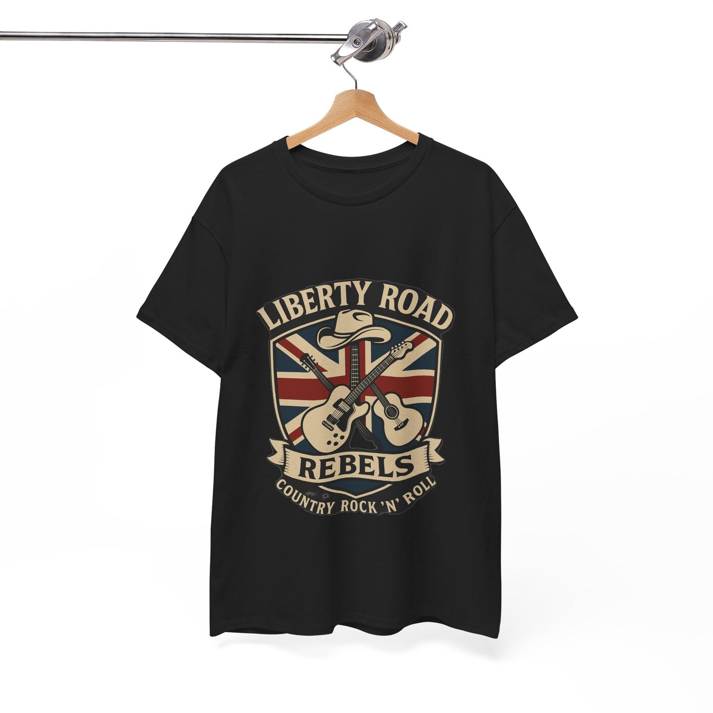 Liberty Road Rebels Britannia Rock 'n' Roll Rebels Tee Unisex Heavy Cotton T-Shirt