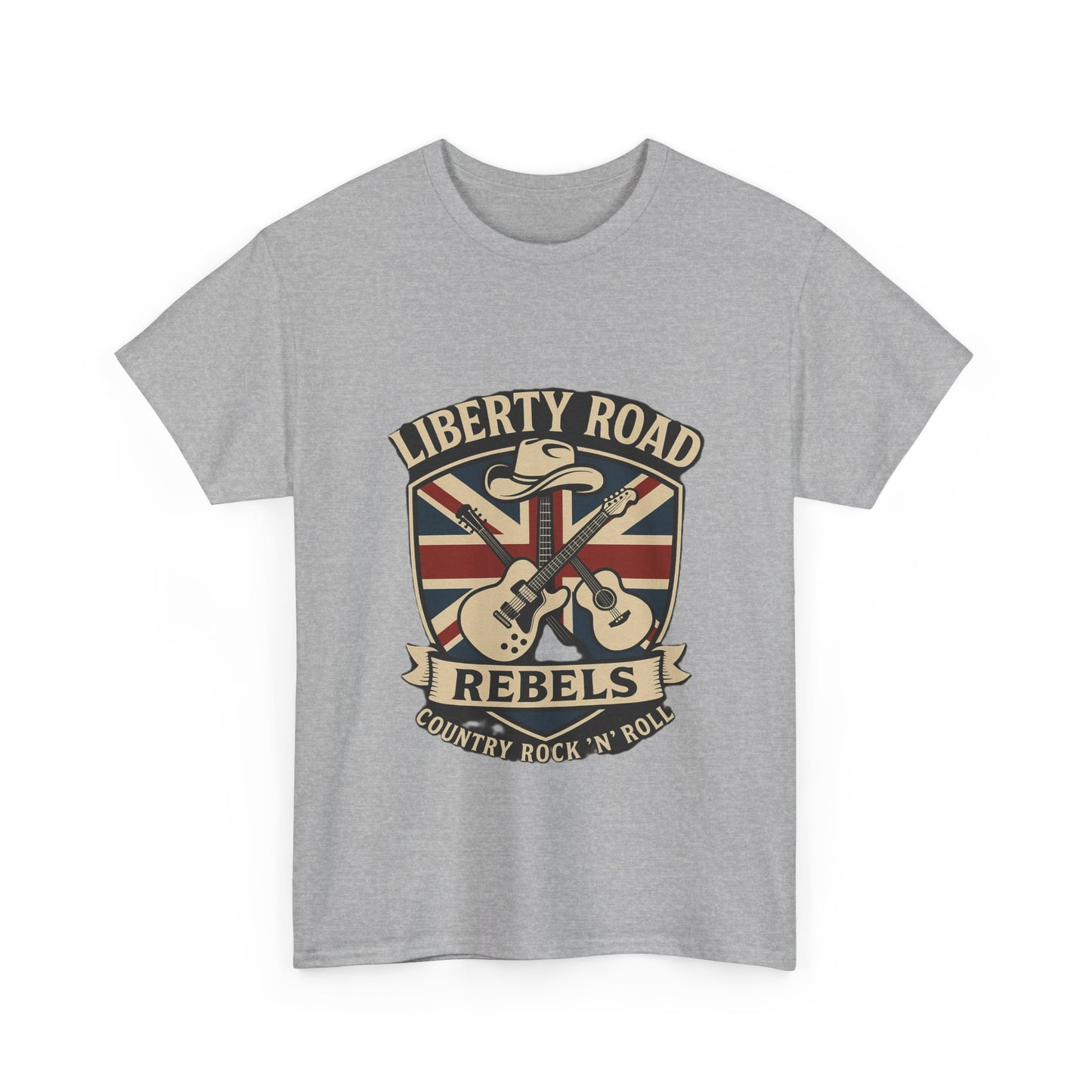 Liberty Road Rebels Britannia Rock 'n' Roll Rebels Tee Unisex Heavy Cotton T-Shirt