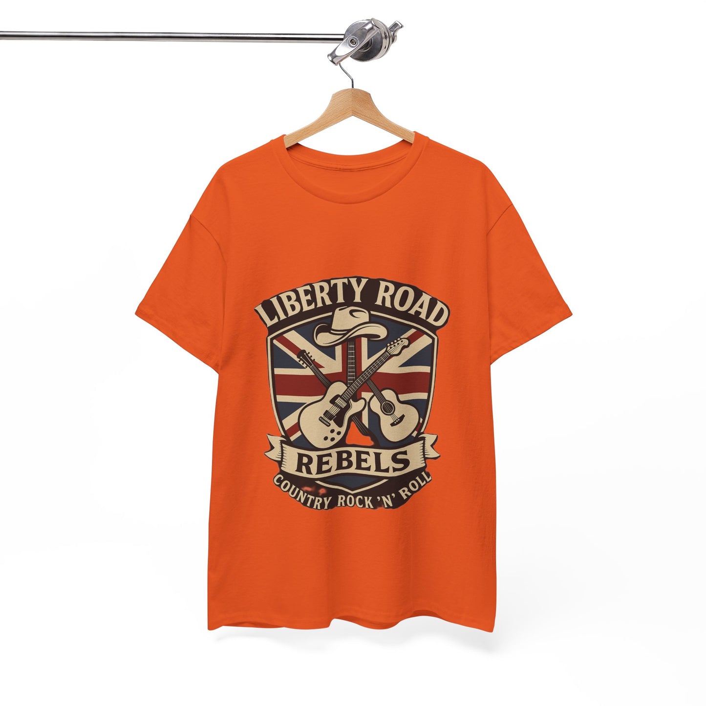 Liberty Road Rebels Britannia Rock 'n' Roll Rebels Tee Unisex Heavy Cotton T-Shirt