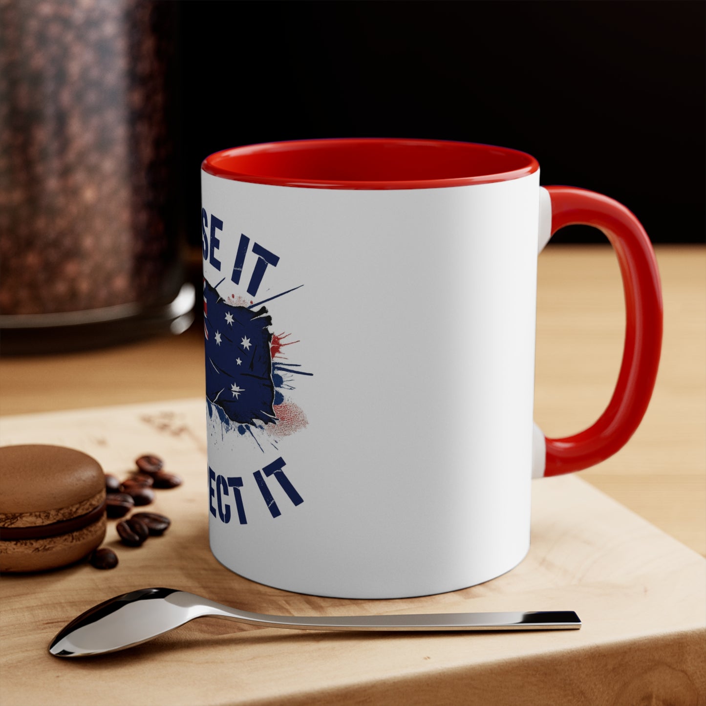 Raise It Respect It Australian Flag Colorful Accent Coffee Mug