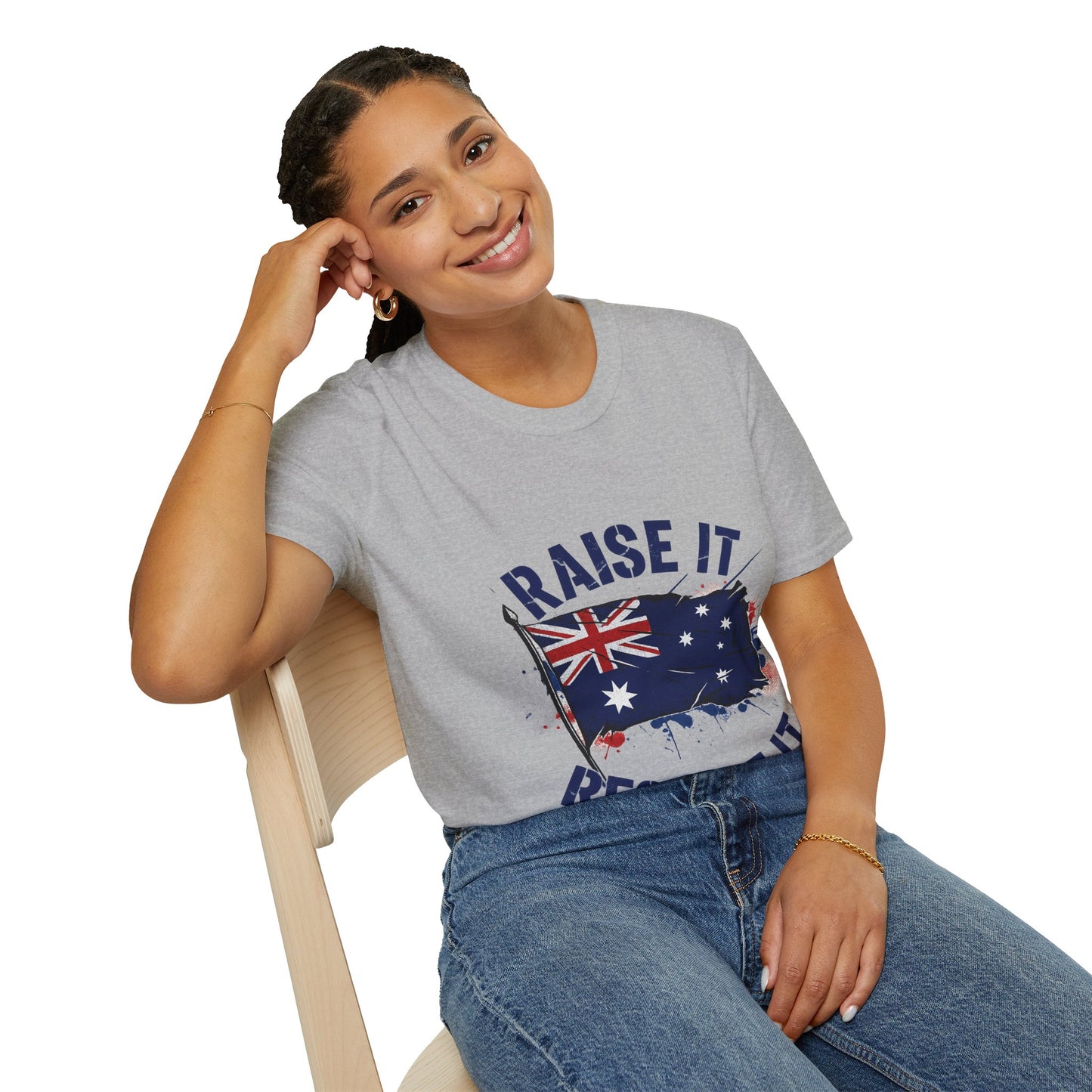 Raise It Respect It Australia Flag Unisex T-Shirt Tee