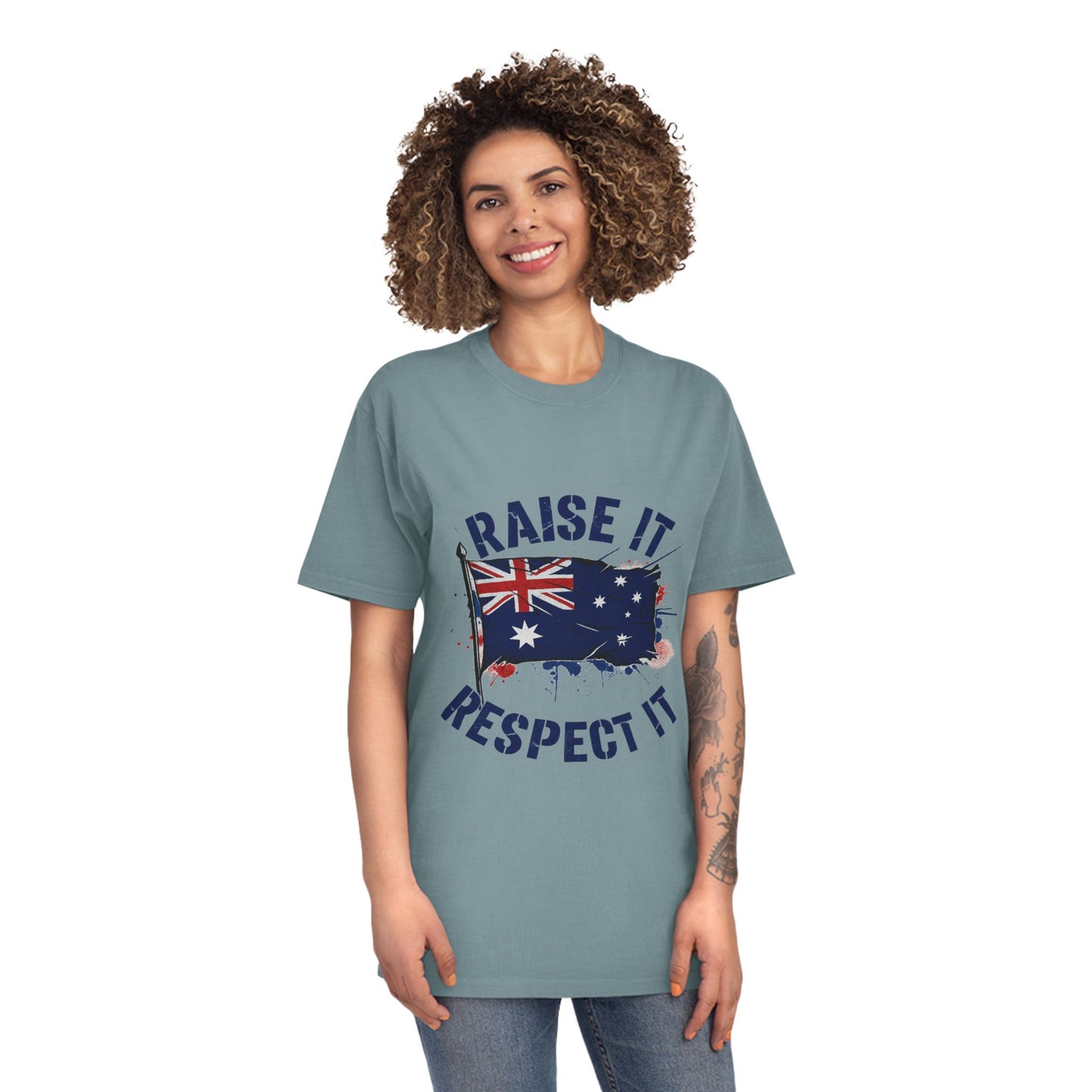 Raise It Respect It Australian Pride Unisex Faded T-Shirt