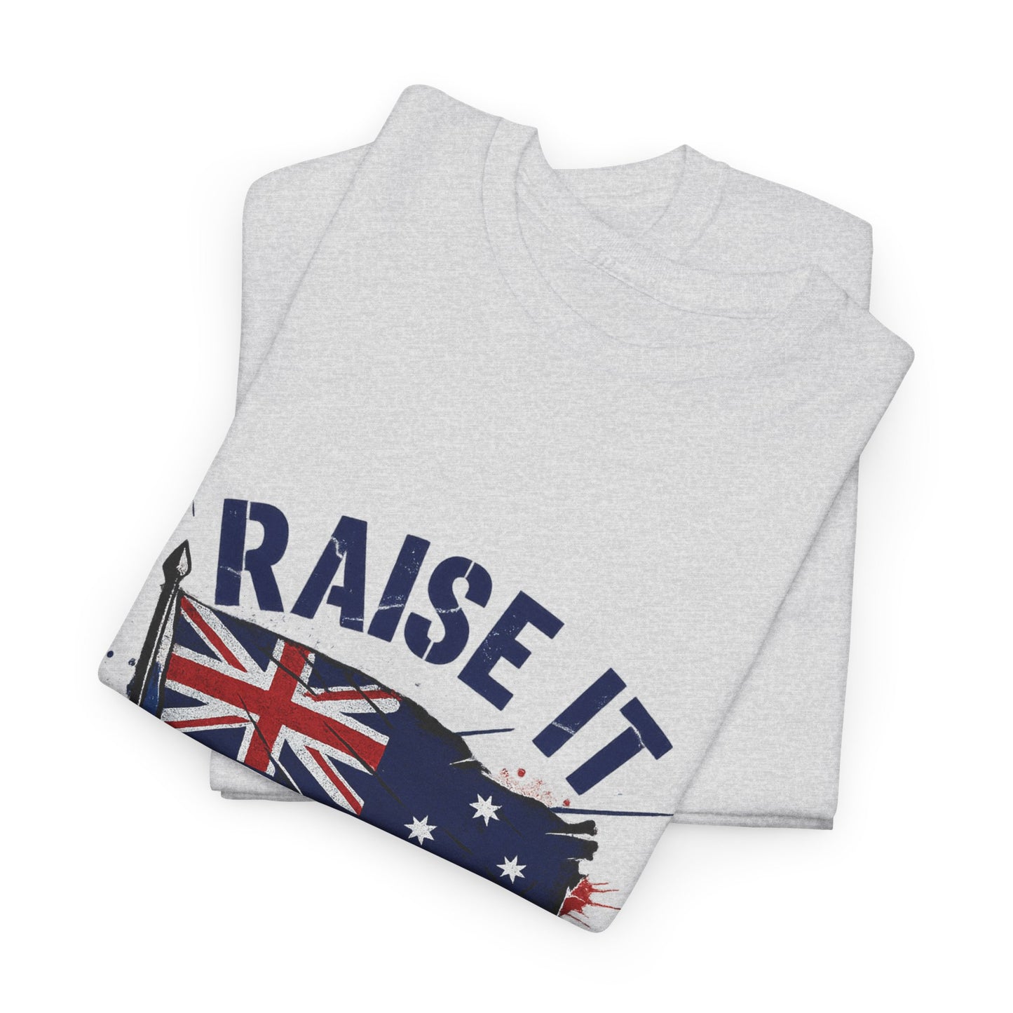 Raise It Respect It Australia Flag Unisex Graphic Tee Cotton T-Shirt
