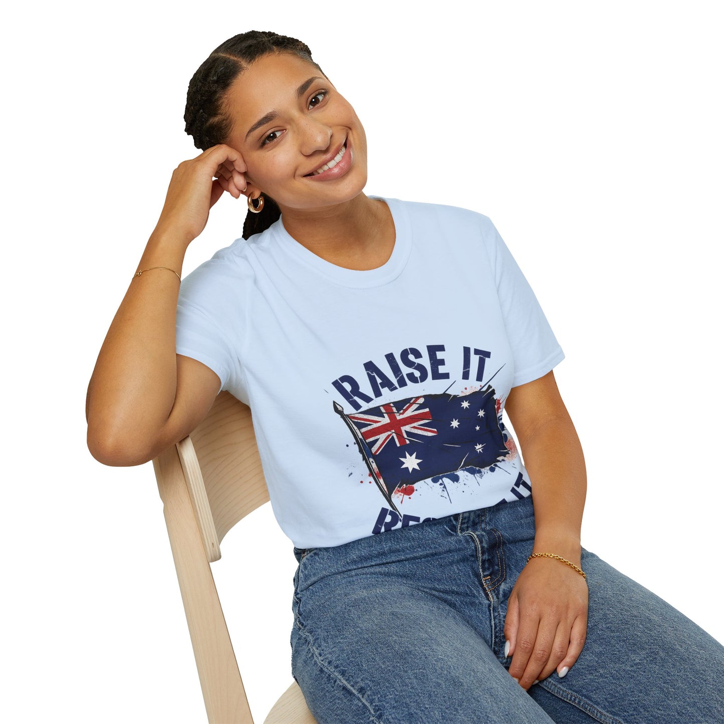 Raise It Respect It Australia Flag Unisex T-Shirt Tee