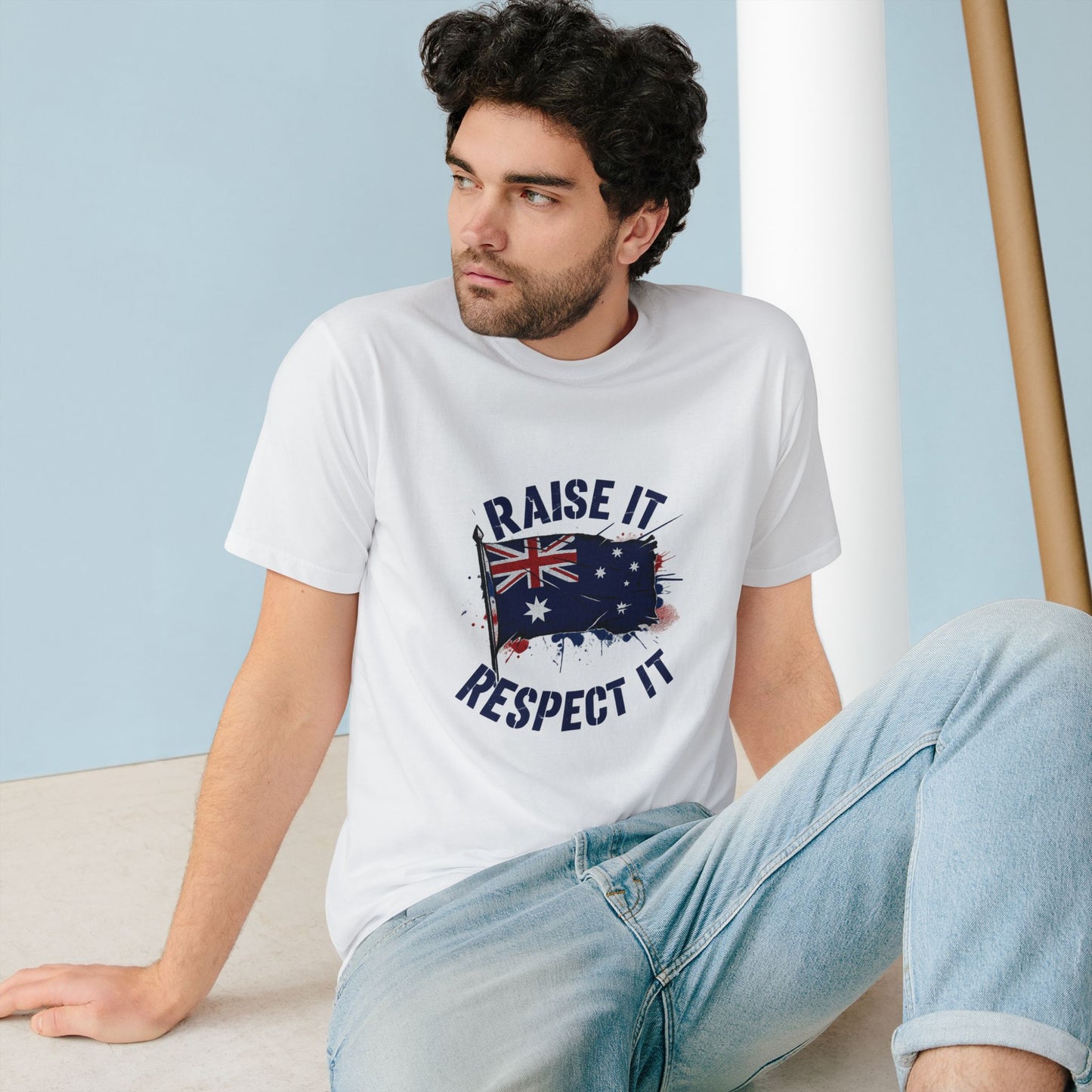Raise It Respect It Australia Flag Graphic T-Shirt