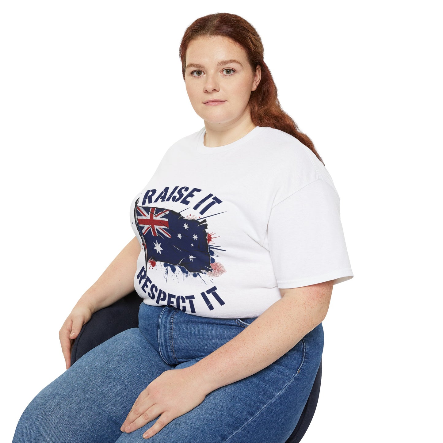 Raise It Respect It Australia Flag Tribute Unisex Tee T-Shirt
