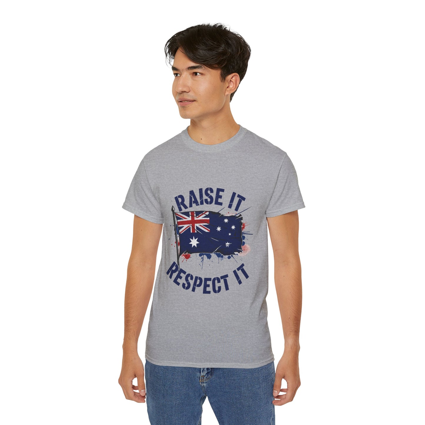 Raise It Respect It Australia Flag Tribute Unisex Tee T-Shirt