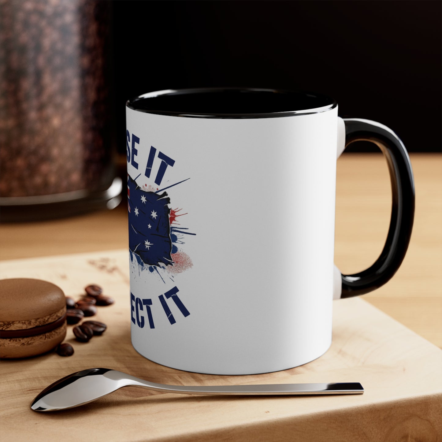 Raise It Respect It Australian Flag Colorful Accent Coffee Mug