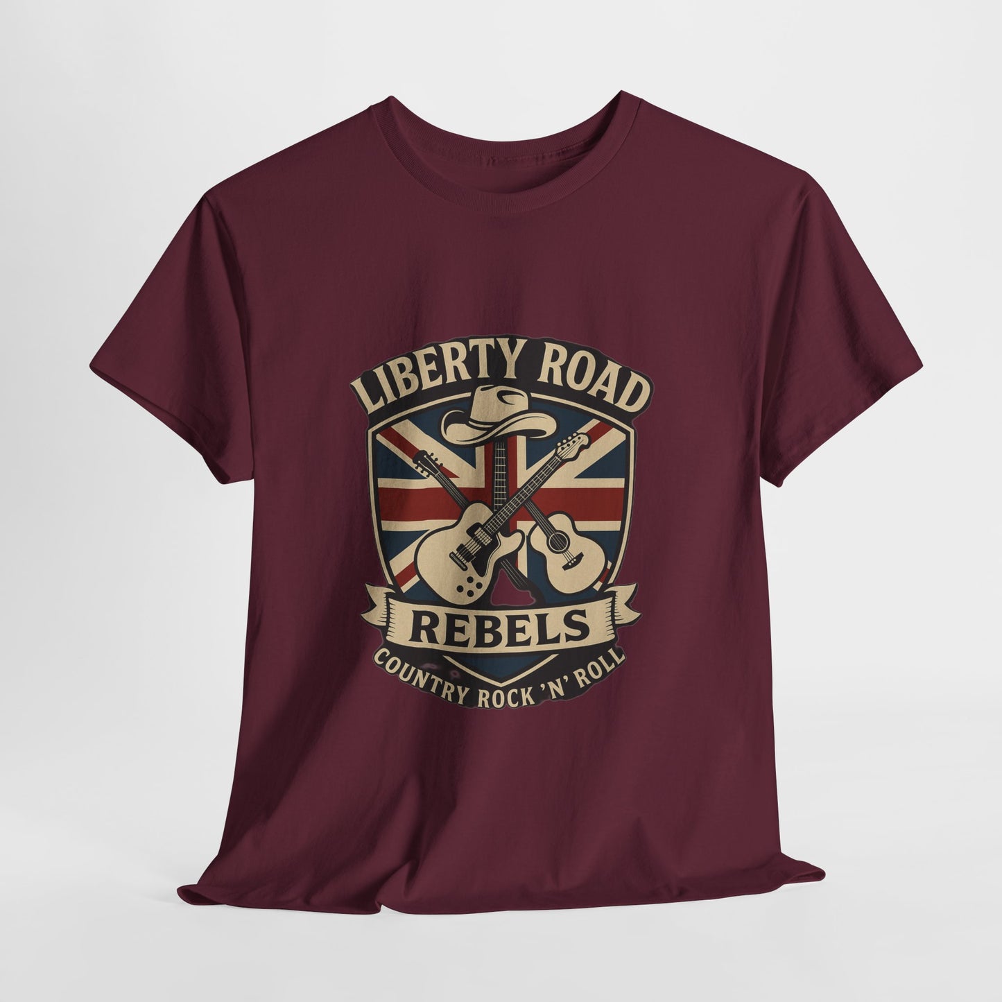 Liberty Road Rebels Britannia Rock 'n' Roll Rebels Tee Unisex Heavy Cotton T-Shirt