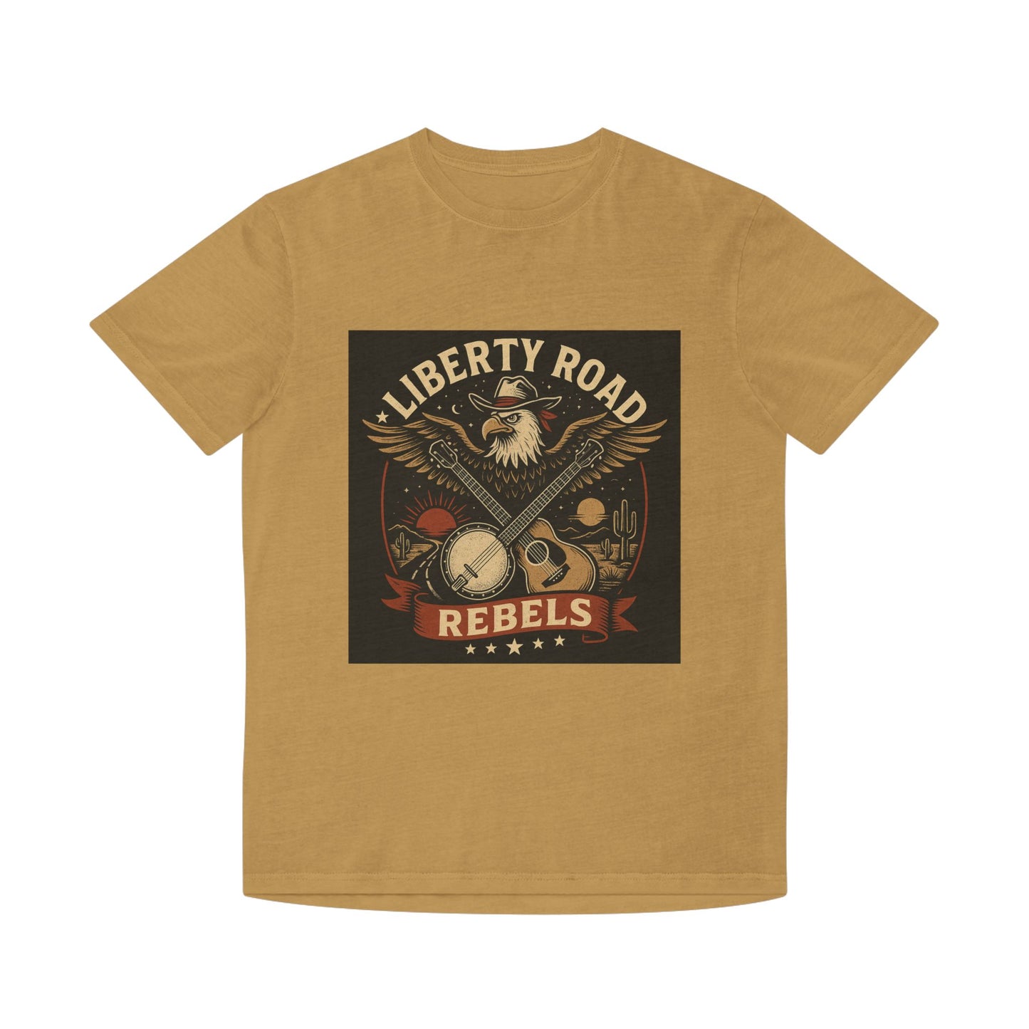 Liberty Road Rebels Vintage Americana Style Unisex Faded Tee T-Shirt