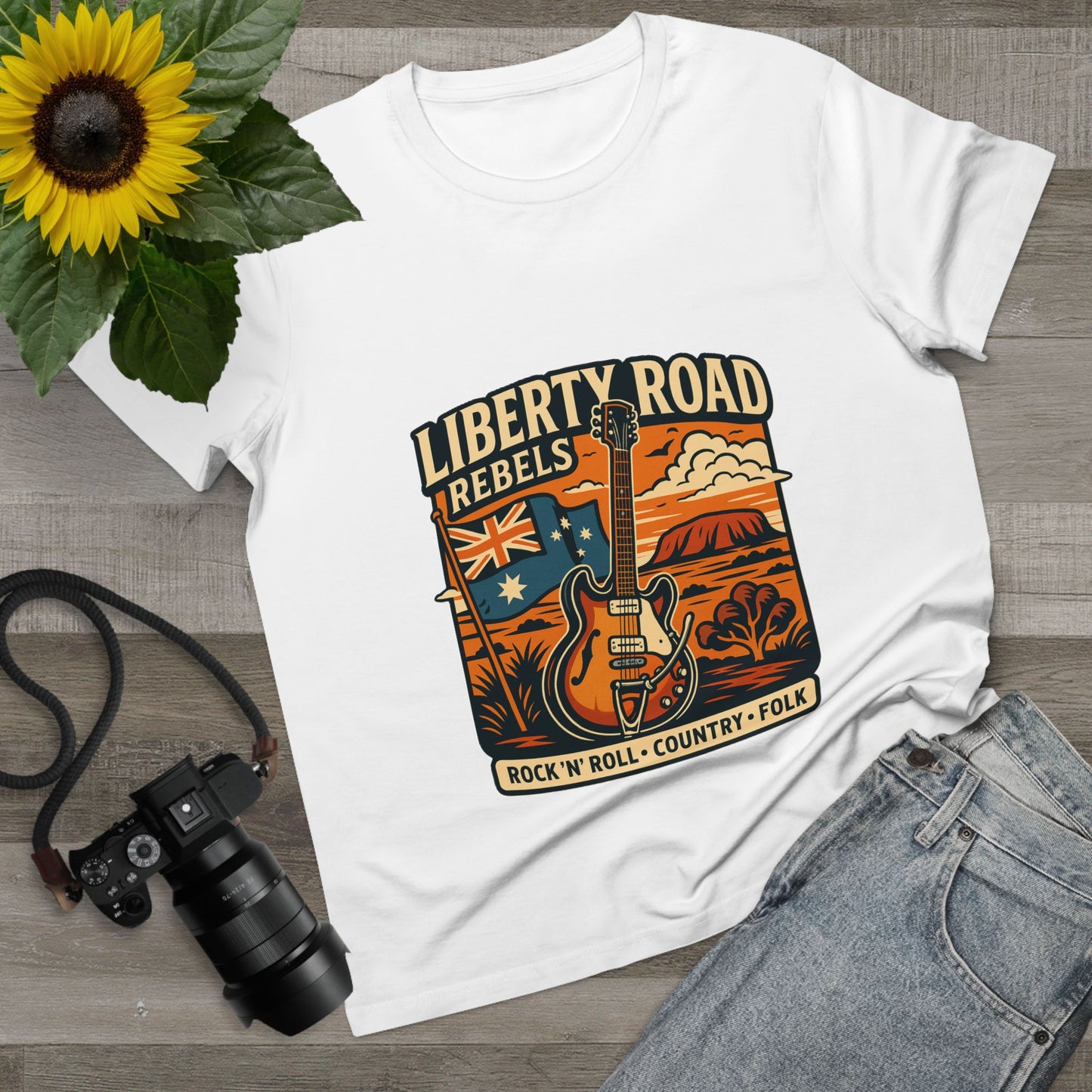 Liberty Road Rebels Vintage Australiana Rock 'n' Roll Tee T-Shirt