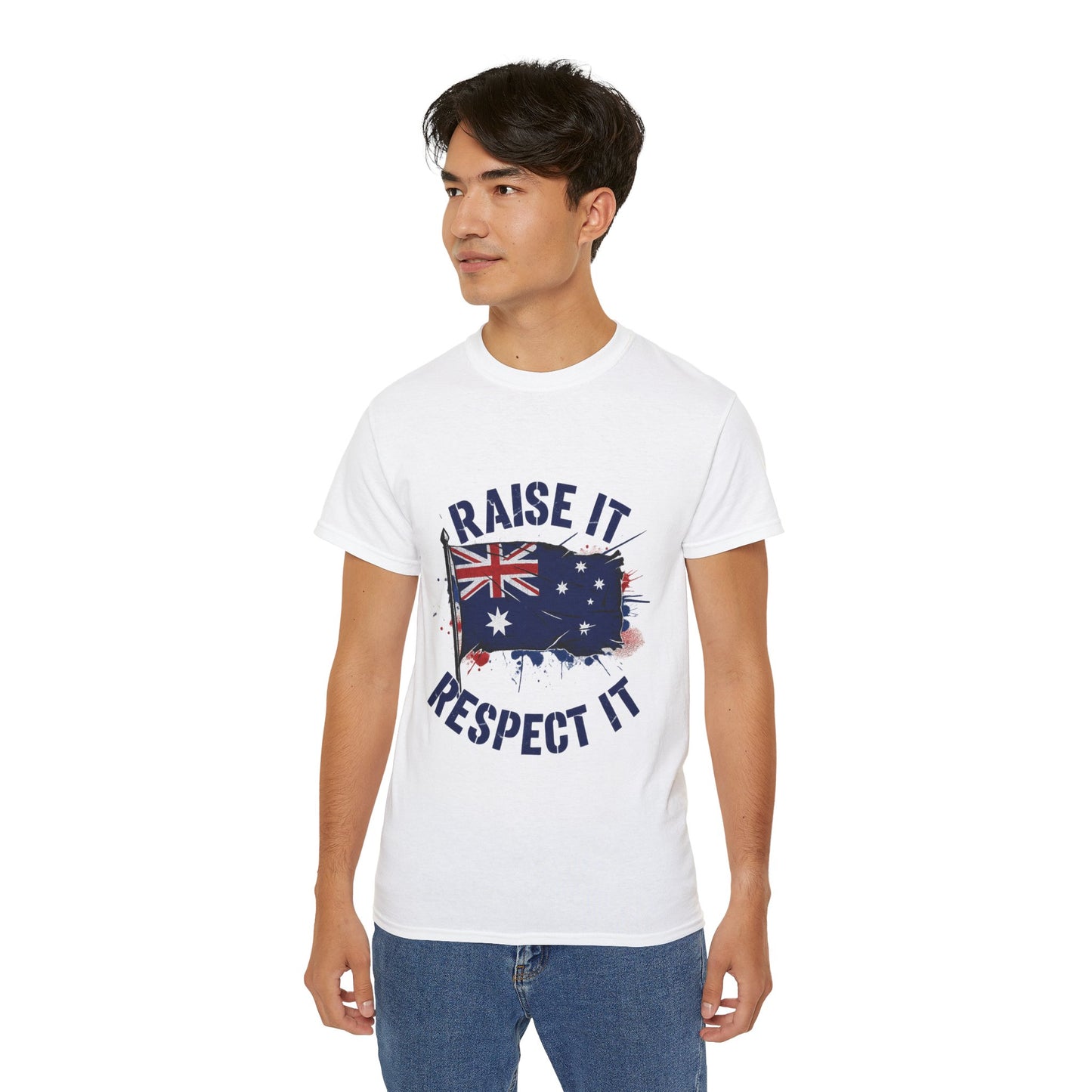 Raise It Respect It Australia Flag Tribute Unisex Tee T-Shirt