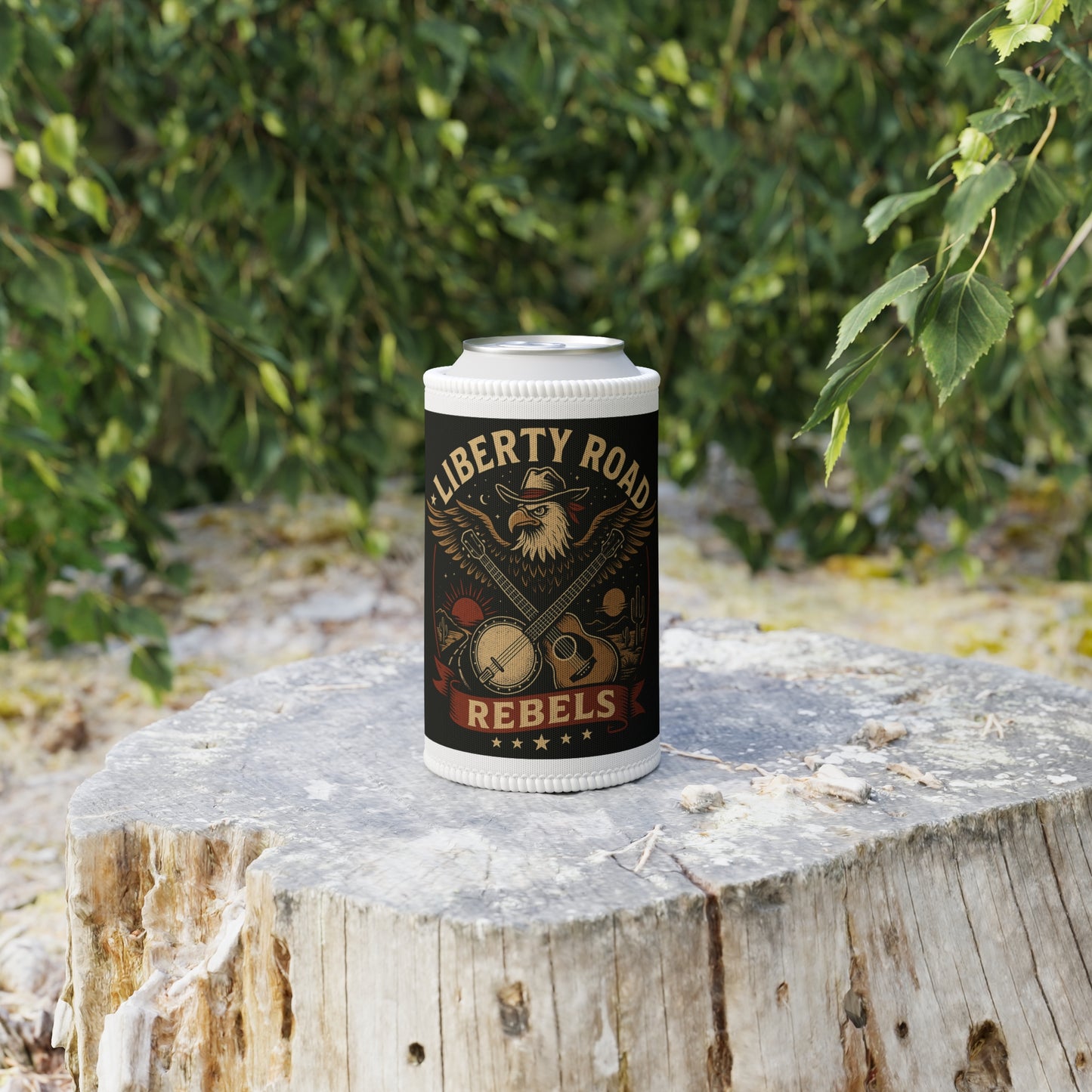 Liberty Road Rebels Vintage Americana Style Stubby Cooler
