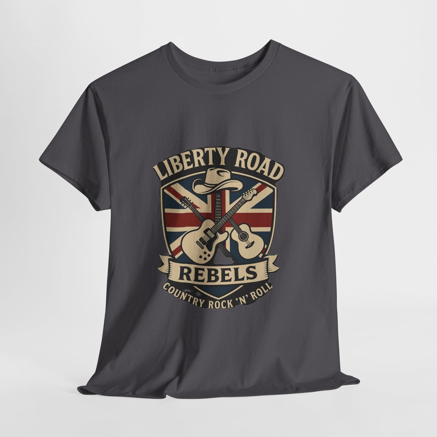 Liberty Road Rebels Britannia Rock 'n' Roll Rebels Tee Unisex Heavy Cotton T-Shirt
