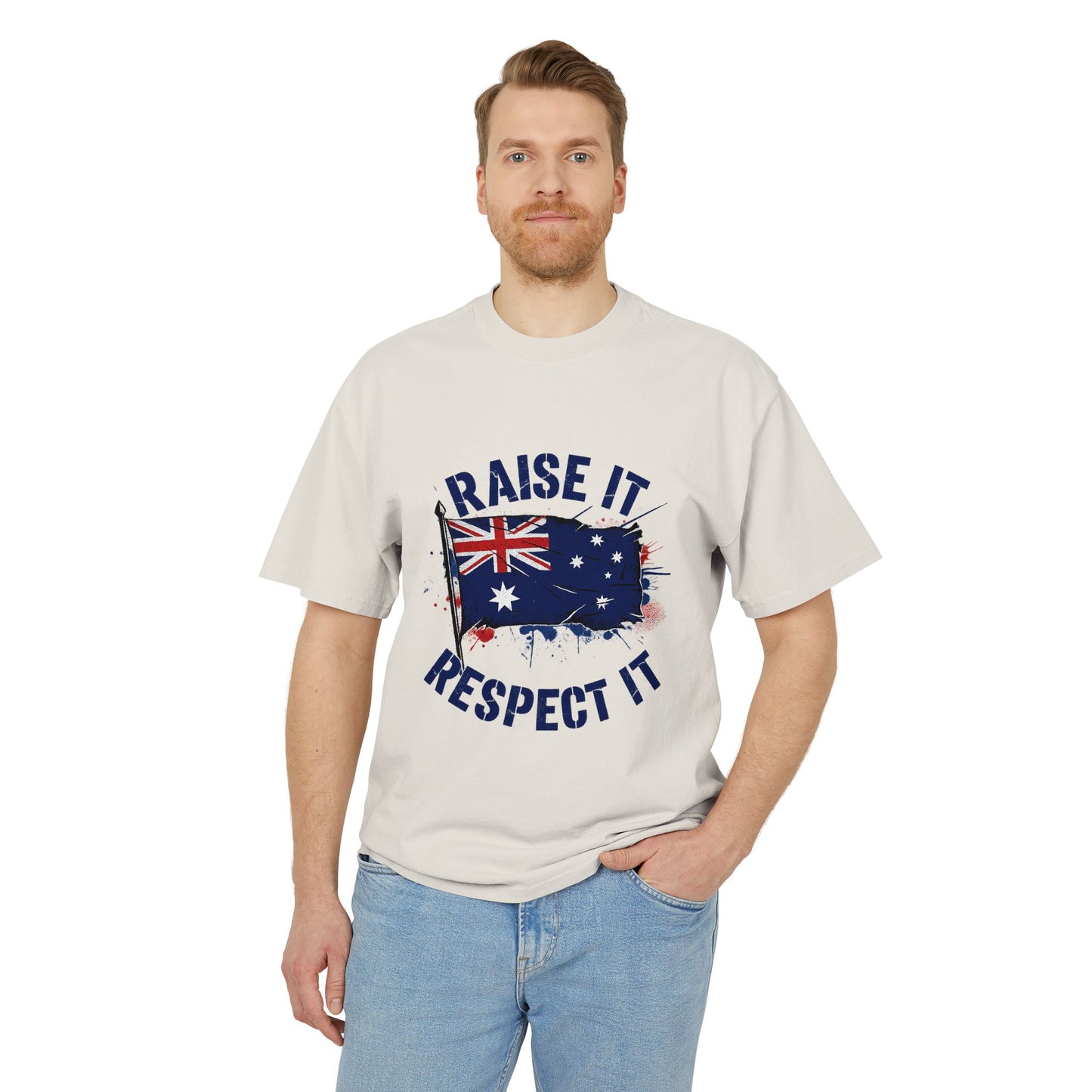 Raise It Respect It Australia Pride Unisex Heavy Faded Tee T-Shirt