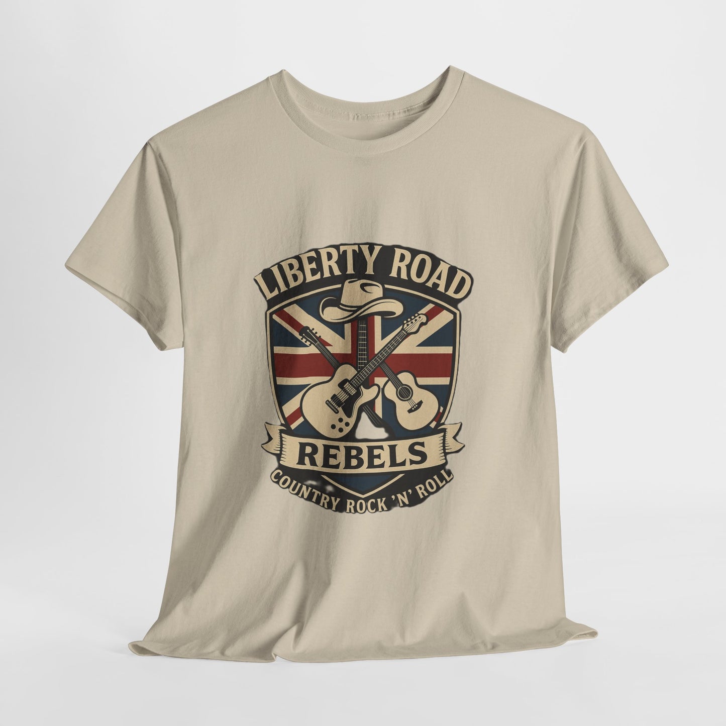 Liberty Road Rebels Britannia Rock 'n' Roll Rebels Tee Unisex Heavy Cotton T-Shirt
