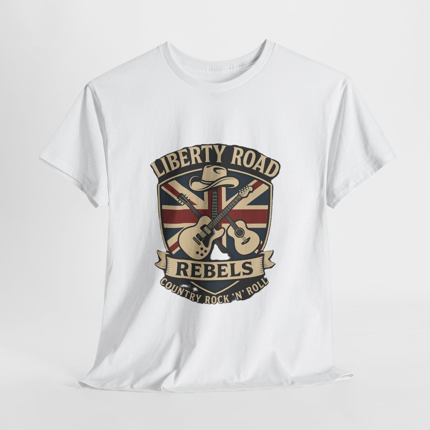 Liberty Road Rebels Britannia Rock 'n' Roll Rebels Tee Unisex Heavy Cotton T-Shirt