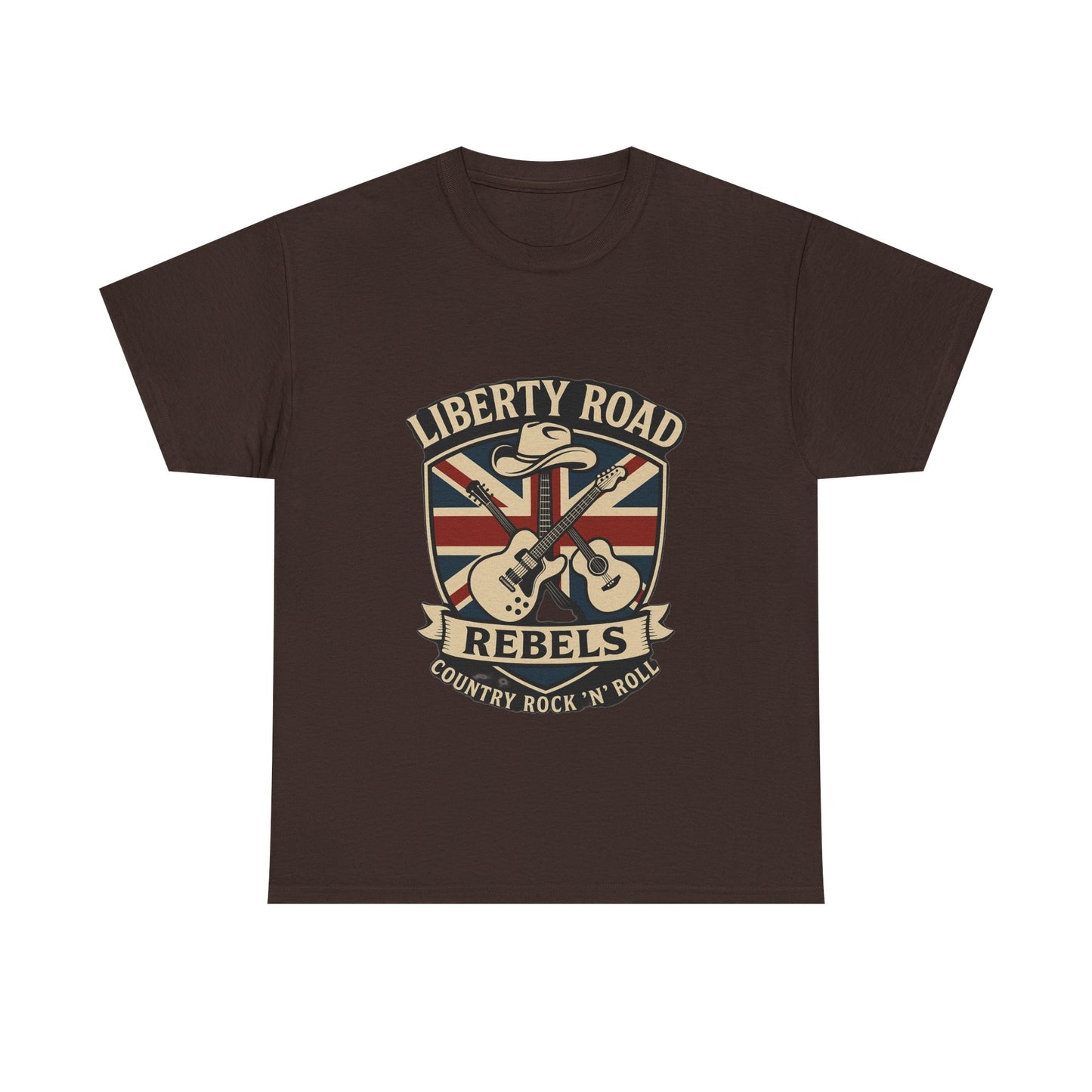 Liberty Road Rebels Britannia Rock 'n' Roll Rebels Tee Unisex Heavy Cotton T-Shirt