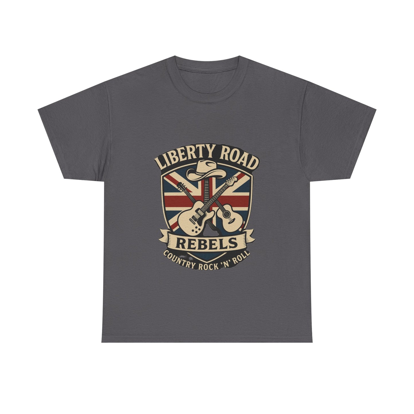 Liberty Road Rebels Britannia Rock 'n' Roll Rebels Tee Unisex Heavy Cotton T-Shirt