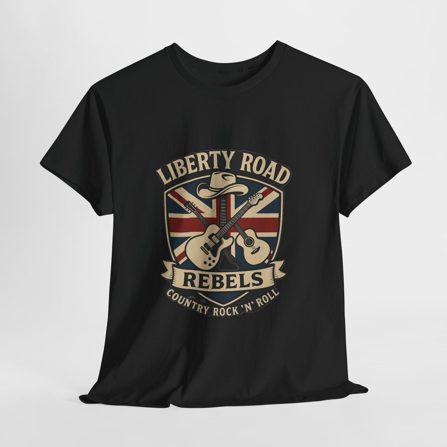 Liberty Road Rebels Britannia Rock 'n' Roll Rebels Tee Unisex Heavy Cotton T-Shirt