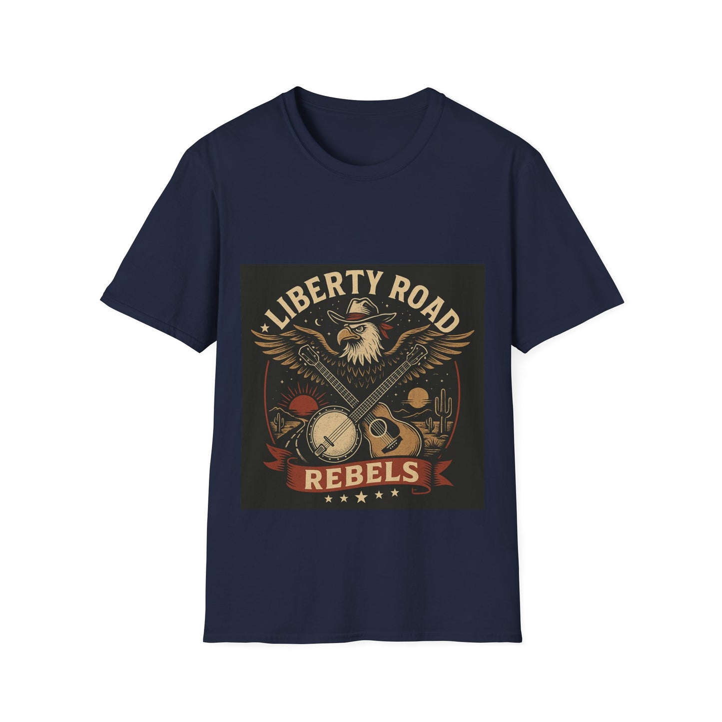 Liberty Road Rebels Vintage Americana Style T-Shirt
