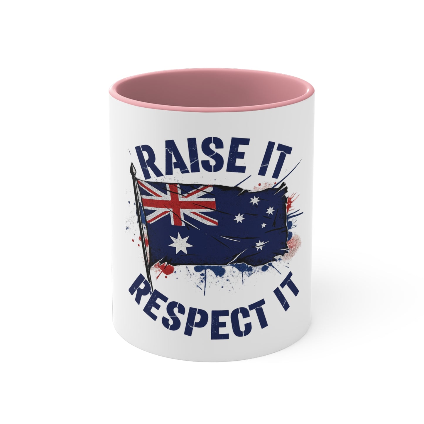 Raise It Respect It Australian Flag Colorful Accent Coffee Mug
