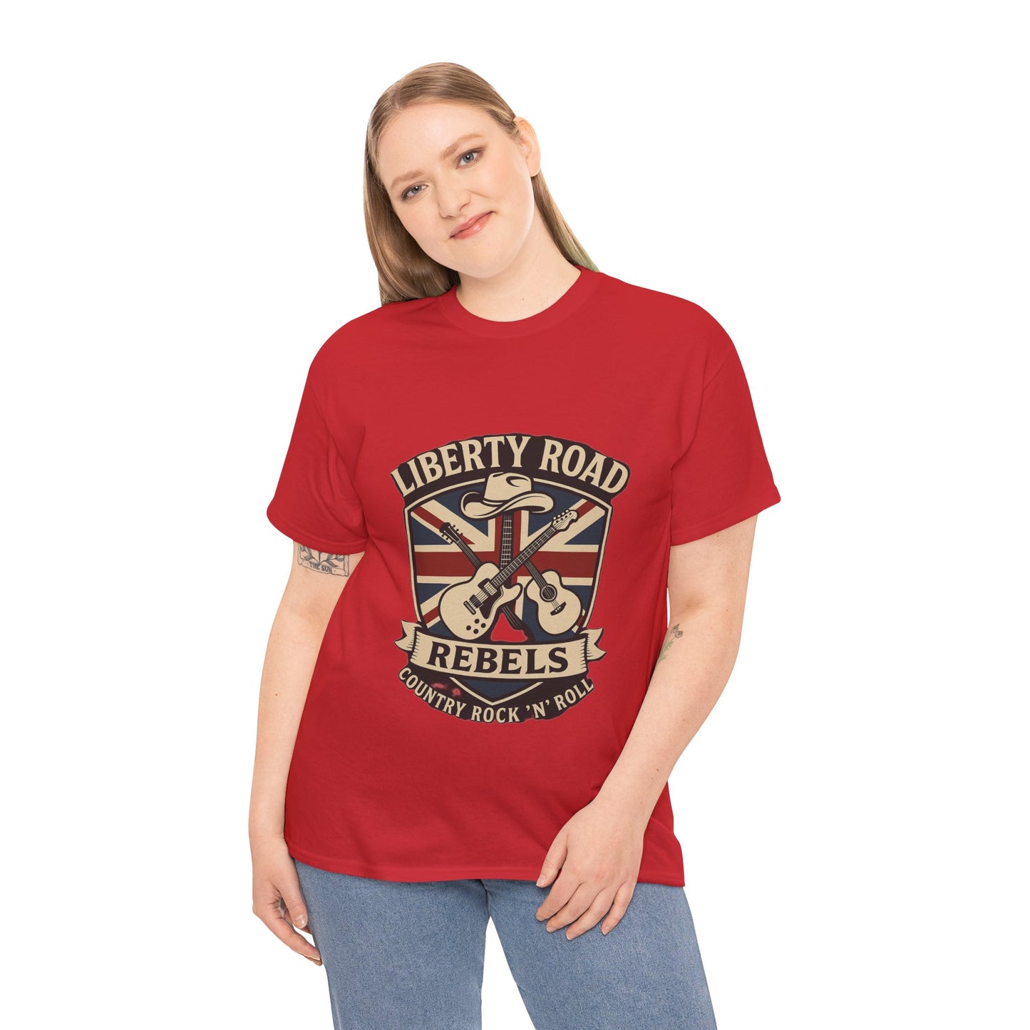 Liberty Road Rebels Britannia Rock 'n' Roll Rebels Tee Unisex Heavy Cotton T-Shirt